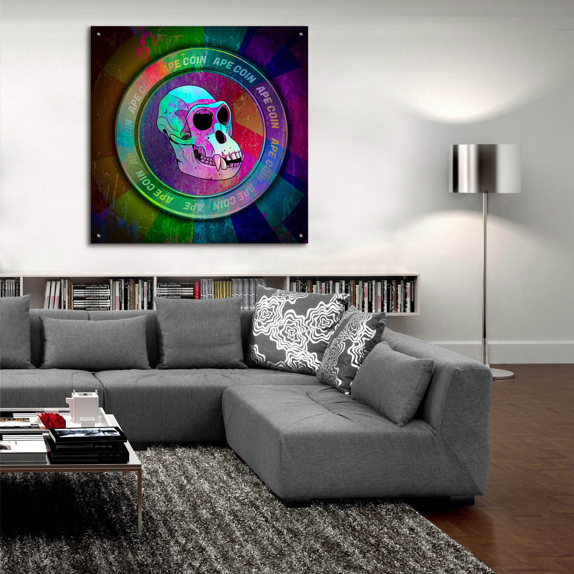 Epic Art 'Ape Crypto Coin' by Epic Portfolio, Acrylic Glass Wall Art,36x36