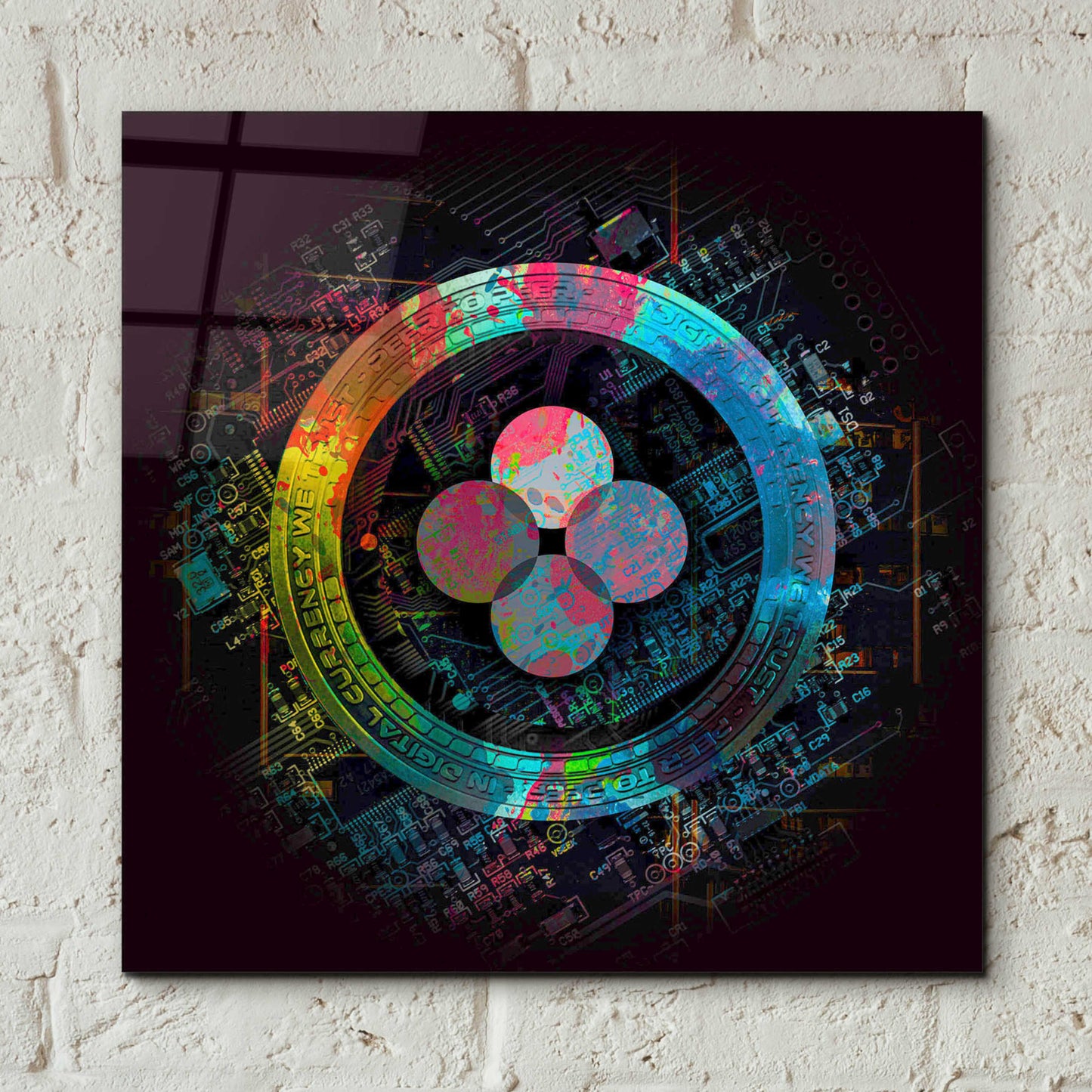 Epic Art 'OKB Crypto Giga Coin' by Epic Portfolio, Acrylic Glass Wall Art,12x12