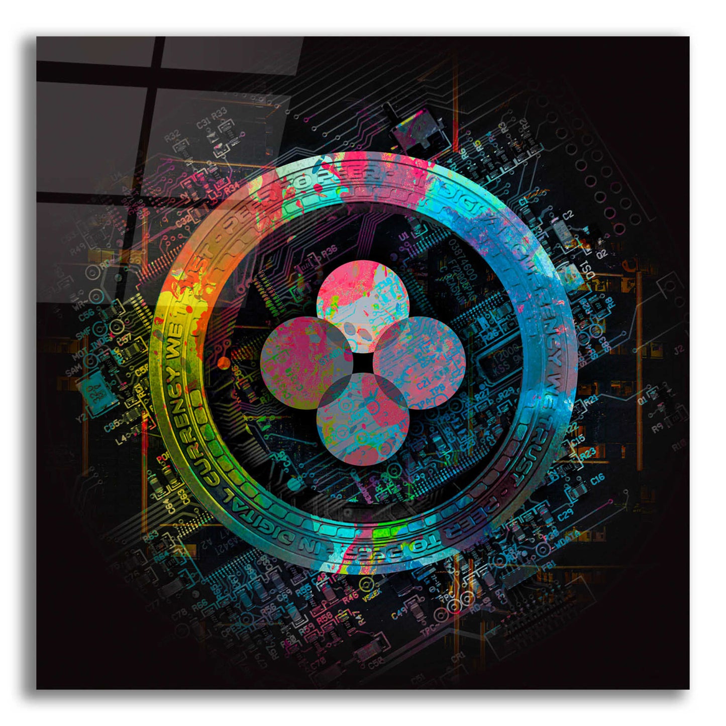 Epic Art 'OKB Crypto Giga Coin' by Epic Portfolio, Acrylic Glass Wall Art,12x12