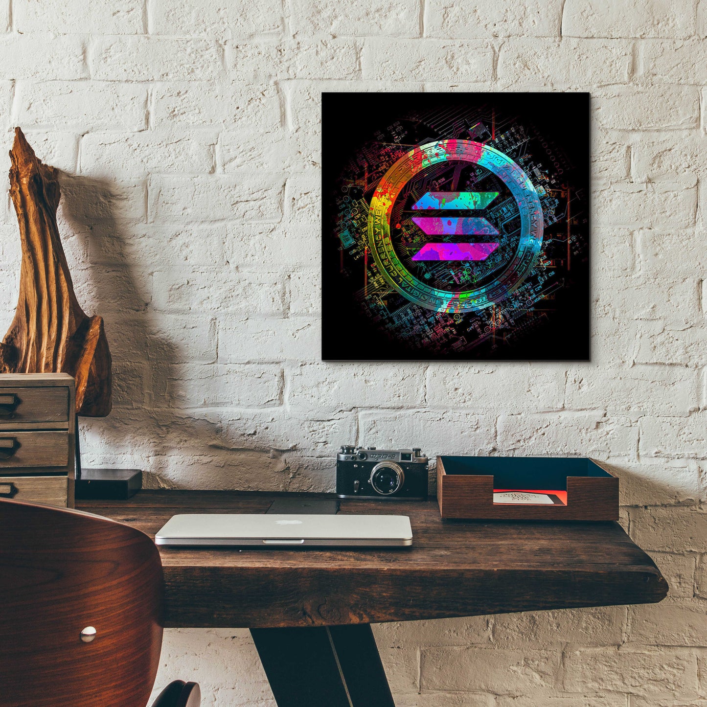 Epic Art 'Solana Crypto Giga Coin' by Epic Portfolio, Acrylic Glass Wall Art,12x12