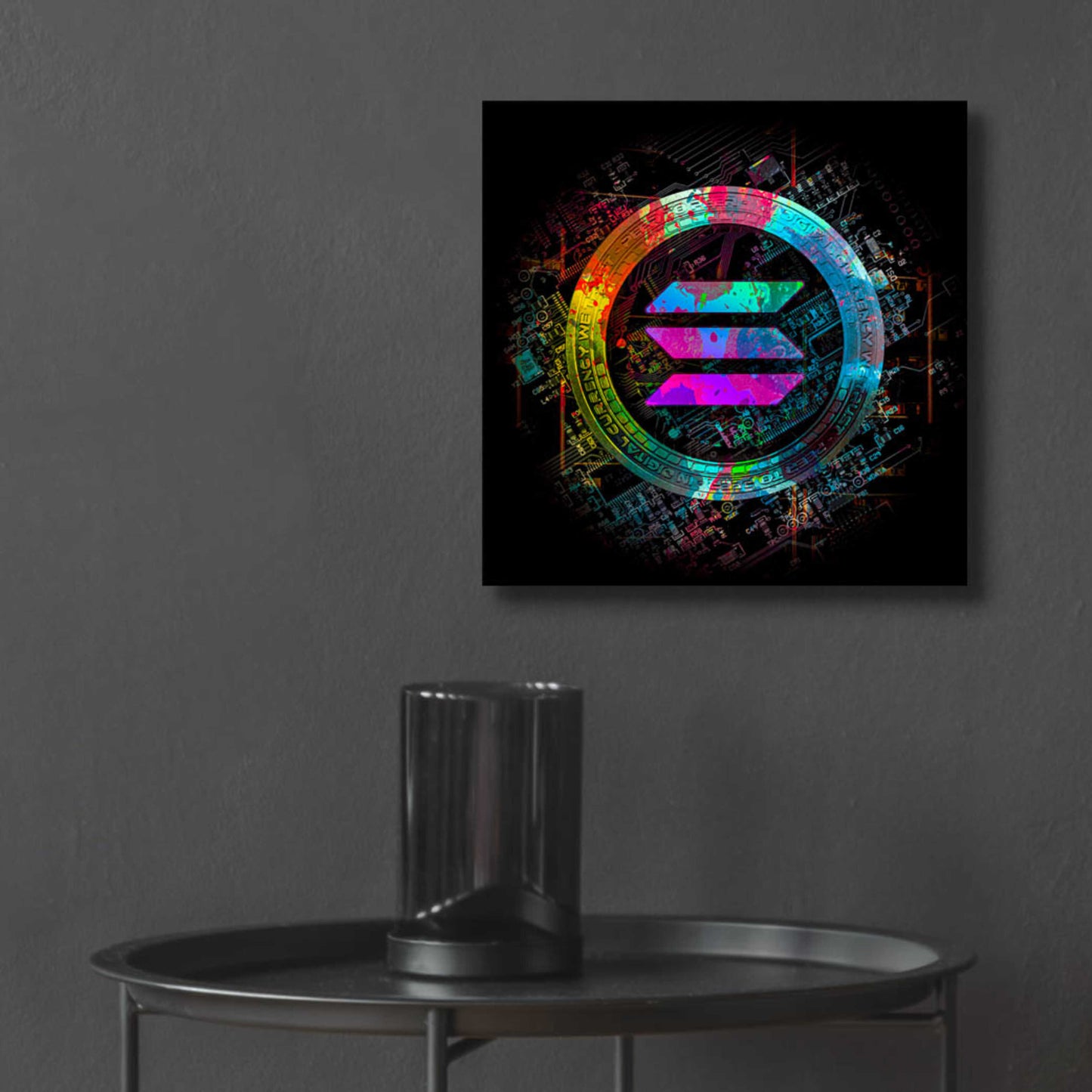 Epic Art 'Solana Crypto Giga Coin' by Epic Portfolio, Acrylic Glass Wall Art,12x12