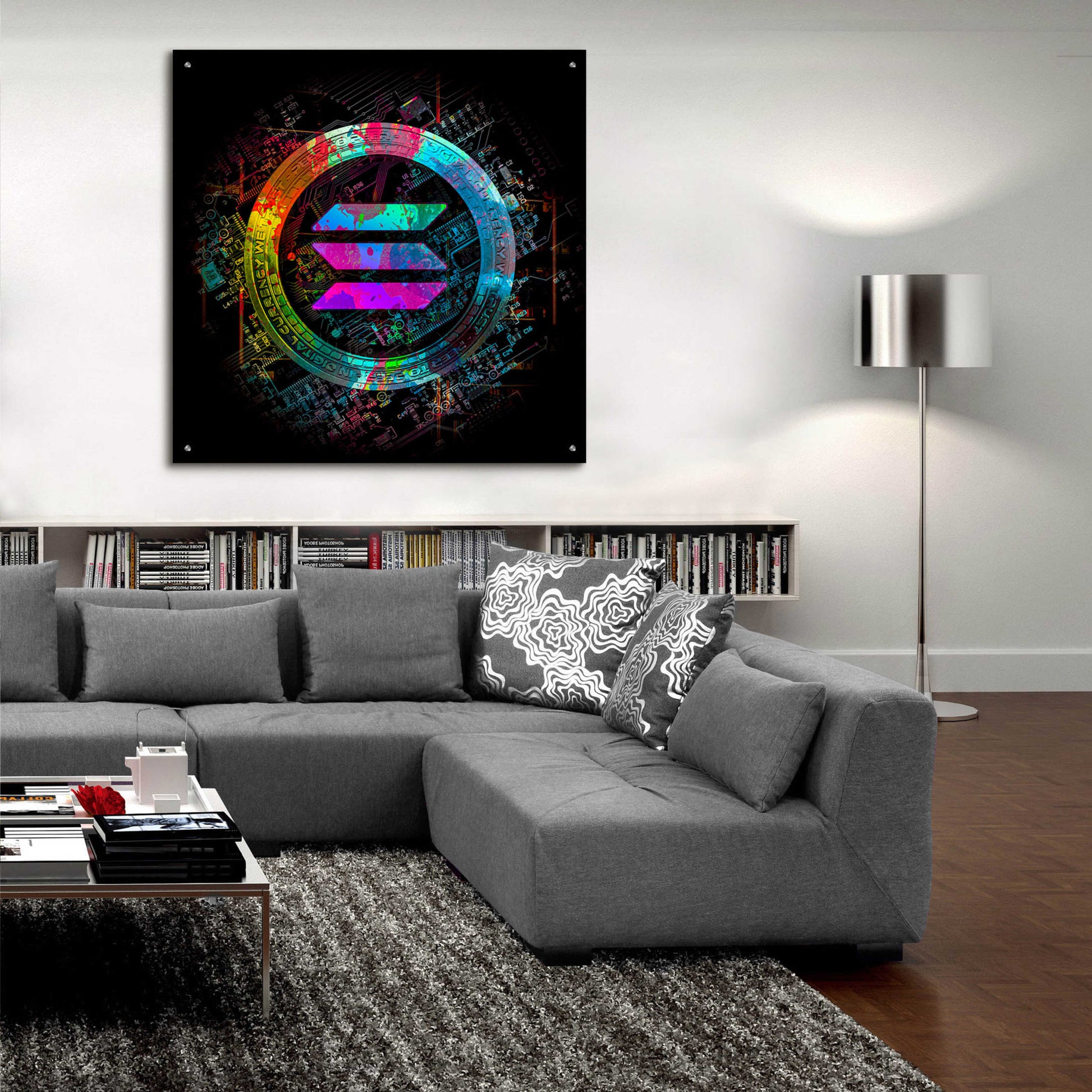 Epic Art 'Solana Crypto Giga Coin' by Epic Portfolio, Acrylic Glass Wall Art,36x36