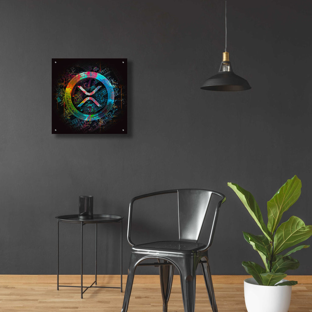 Epic Art 'XRP Crypto Giga Coin' by Epic Portfolio, Acrylic Glass Wall Art,24x24