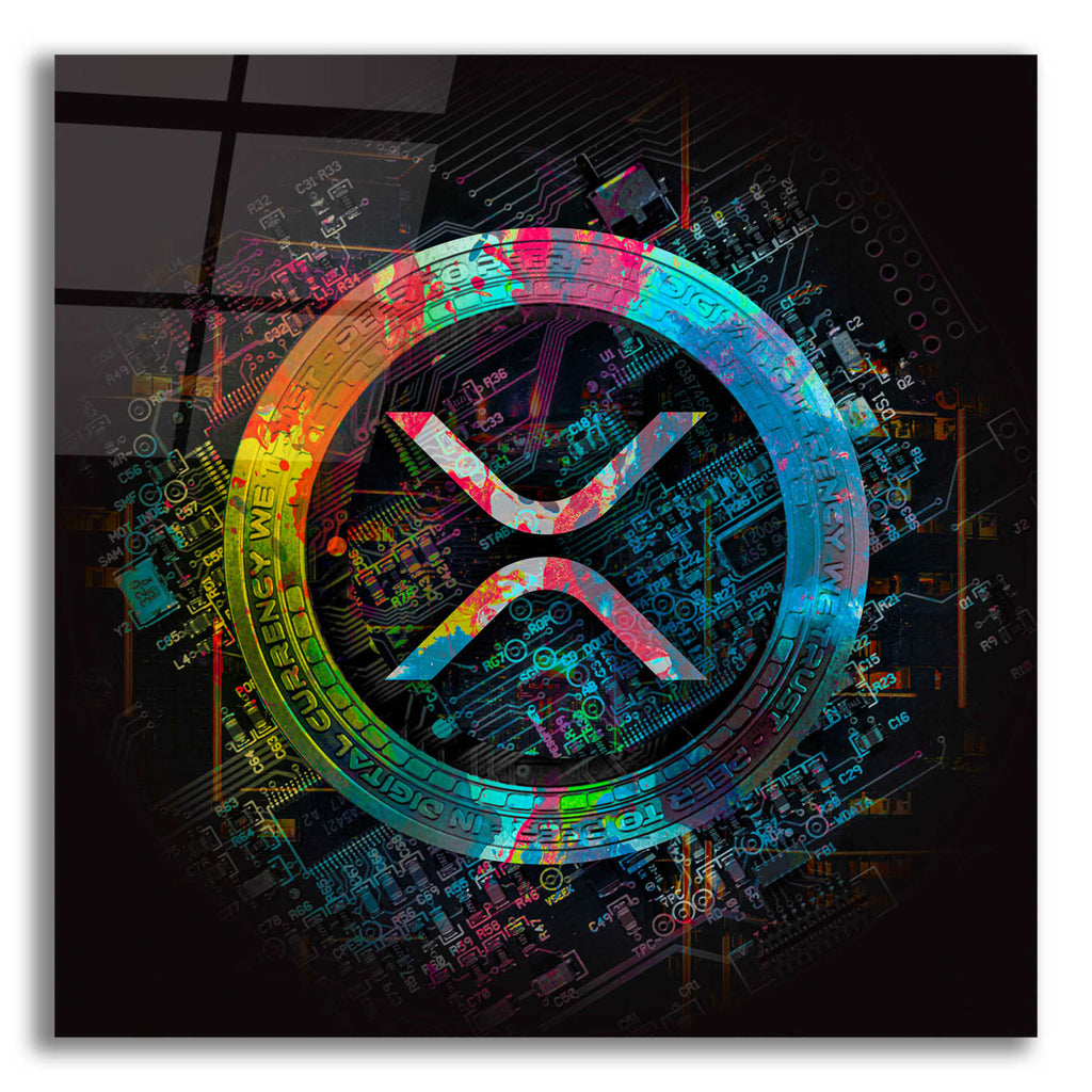 Epic Art 'XRP Crypto Giga Coin' by Epic Portfolio, Acrylic Glass Wall Art