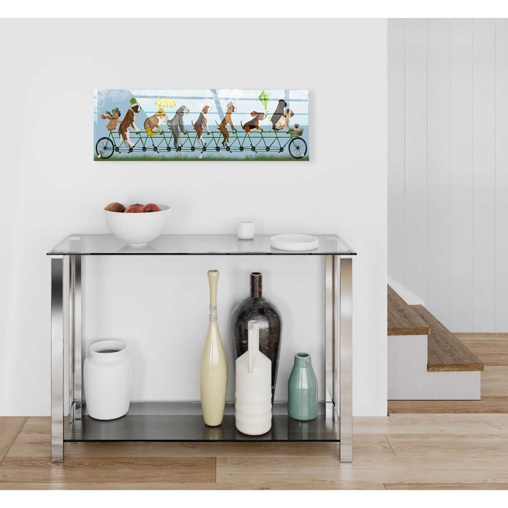 Epic Art 'Mutley Crew on Tandem' by Fab Funky, Acrylic Glass Wall Art,36x12