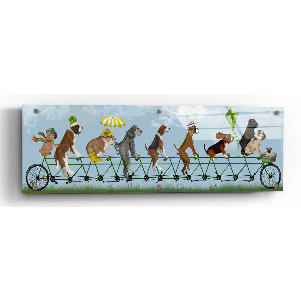Epic Art 'Mutley Crew on Tandem' by Fab Funky, Acrylic Glass Wall Art,3:1