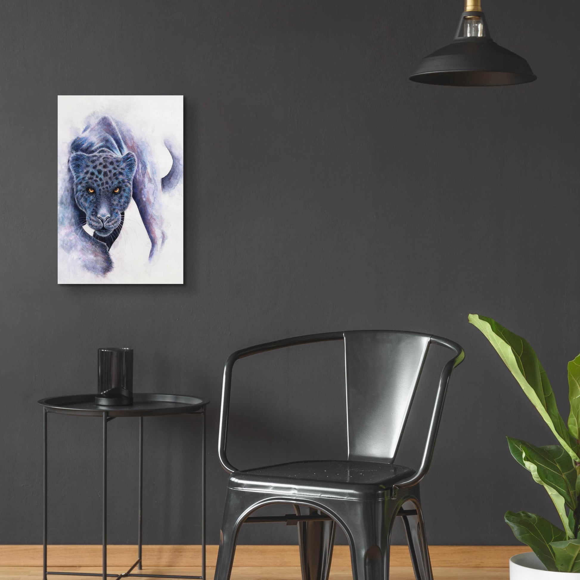 Epic Art 'Spotted Black Panther' by Michelle Faber, Acrylic Glass Wall Art,16x24