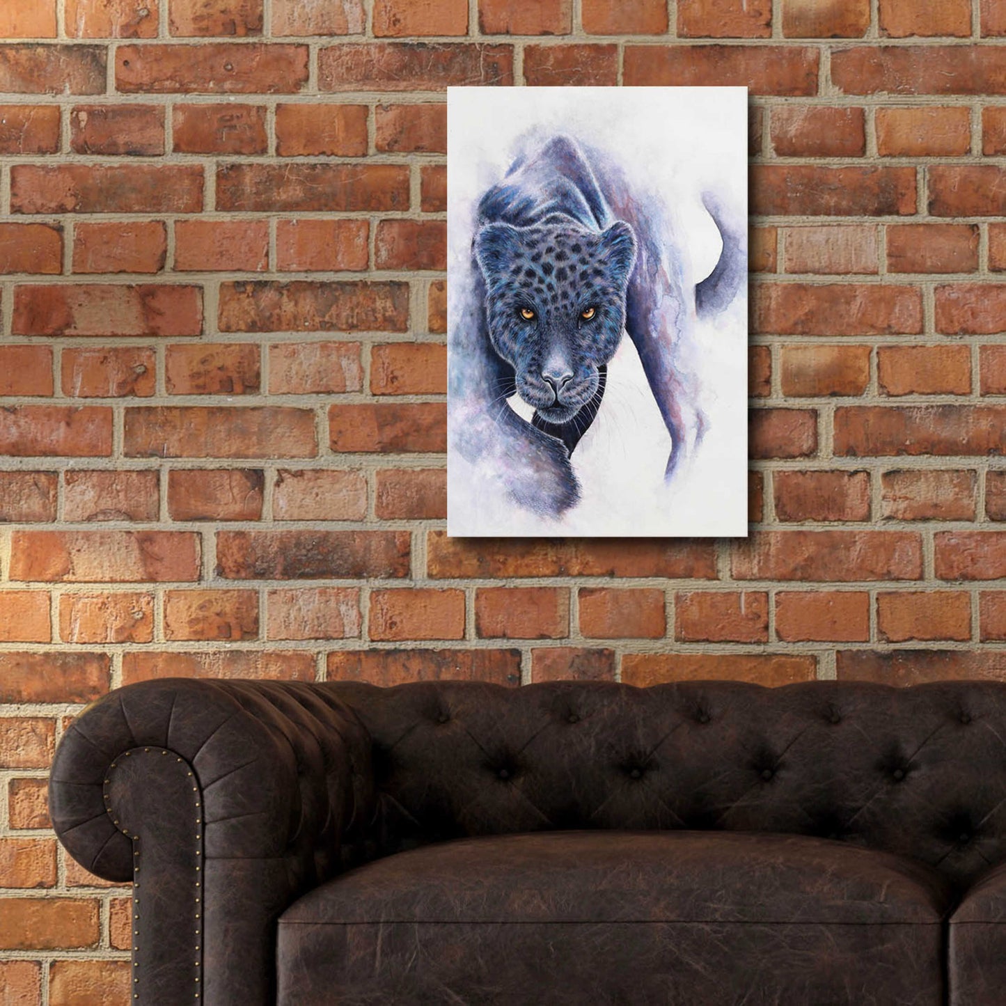 Epic Art 'Spotted Black Panther' by Michelle Faber, Acrylic Glass Wall Art,16x24