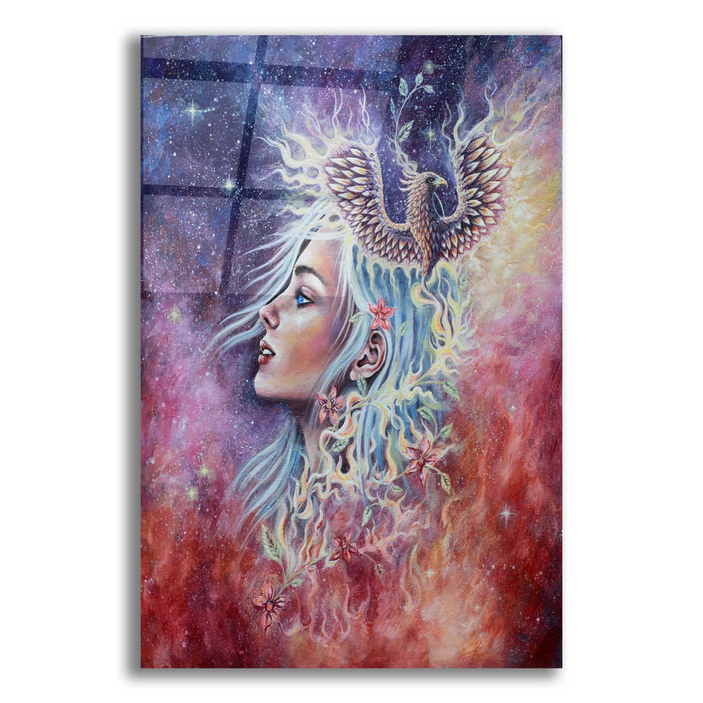 Epic Art 'Out of the Ashes' by Michelle Faber, Acrylic Glass Wall Art,12x16