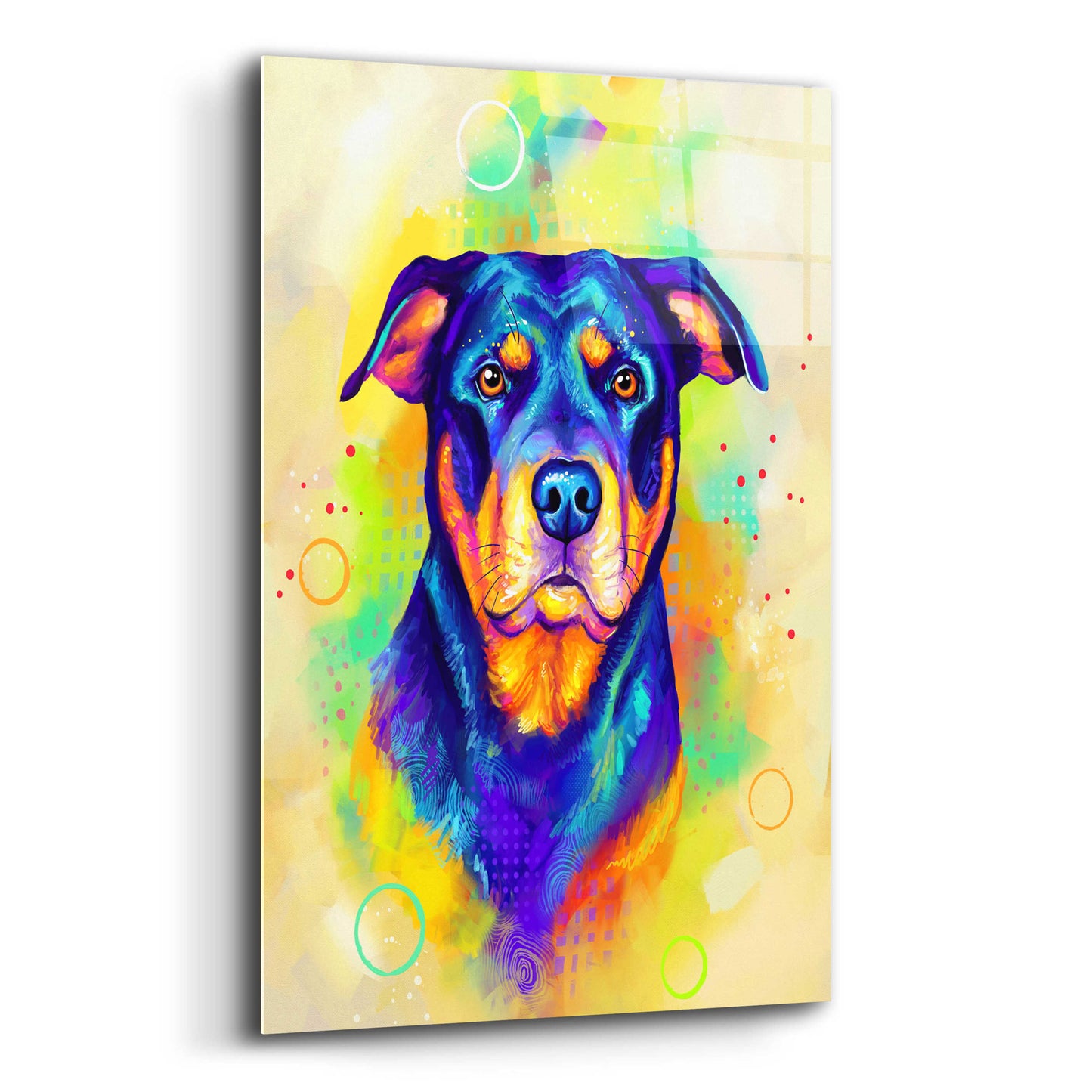 Epic Art 'Pop Art Rottweiler' by Furbaby Affiliates, Acrylic Glass Wall Art,12x16