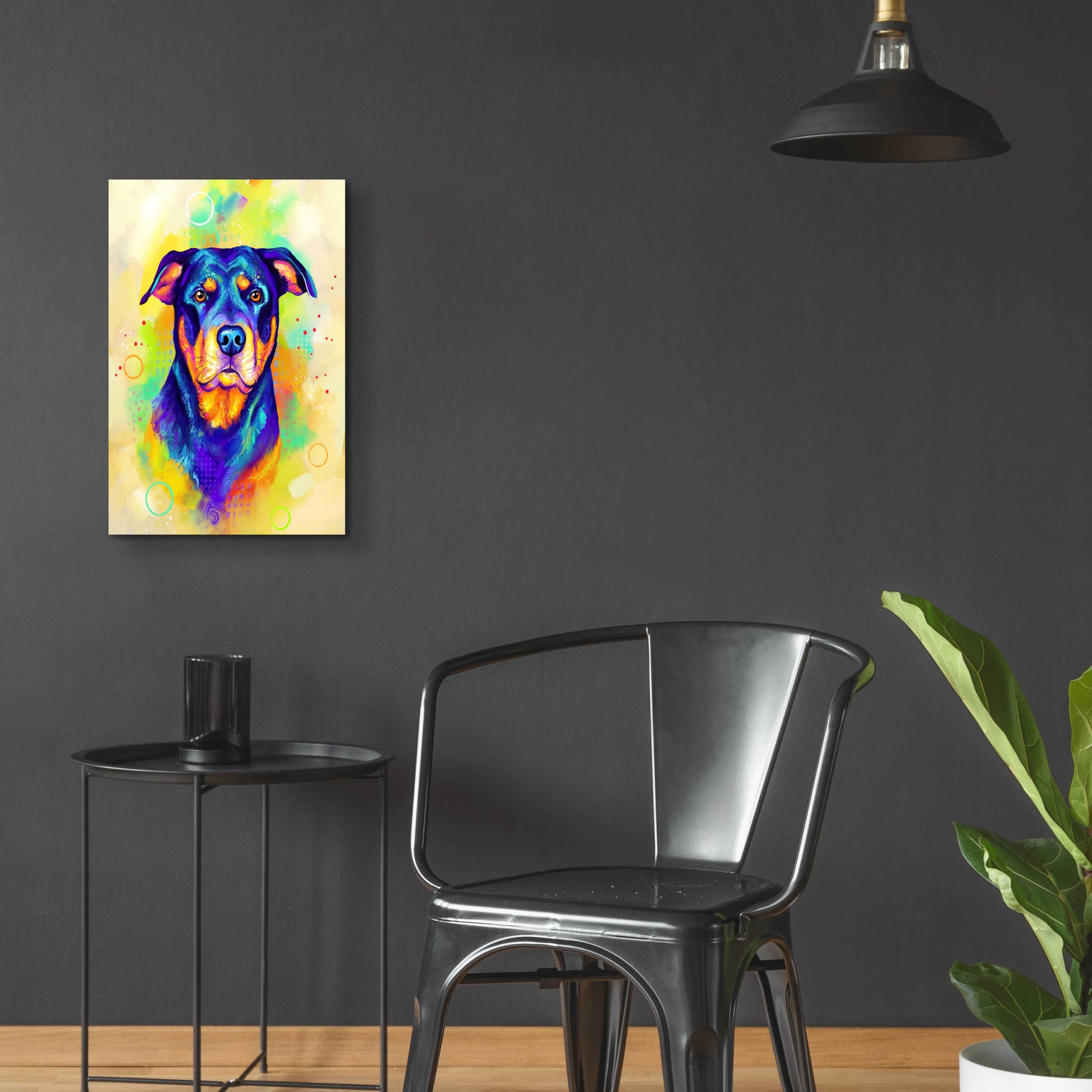 Epic Art 'Pop Art Rottweiler' by Furbaby Affiliates, Acrylic Glass Wall Art,16x24