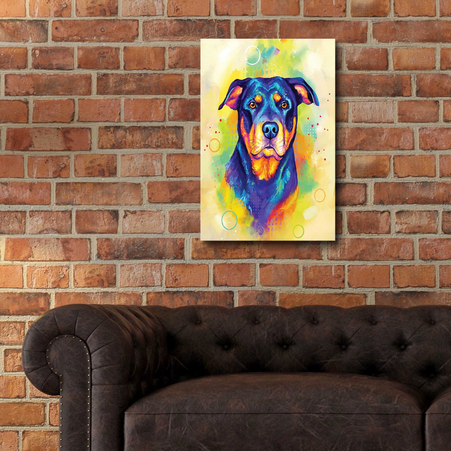 Epic Art 'Pop Art Rottweiler' by Furbaby Affiliates, Acrylic Glass Wall Art,16x24