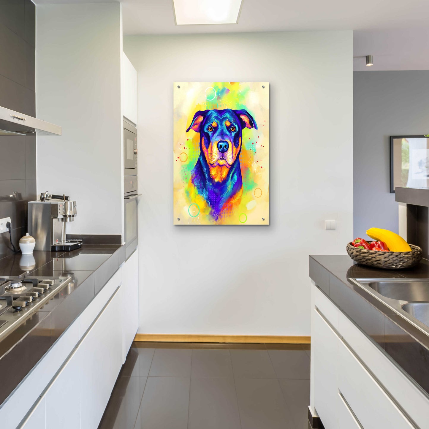 Epic Art 'Pop Art Rottweiler' by Furbaby Affiliates, Acrylic Glass Wall Art,24x36