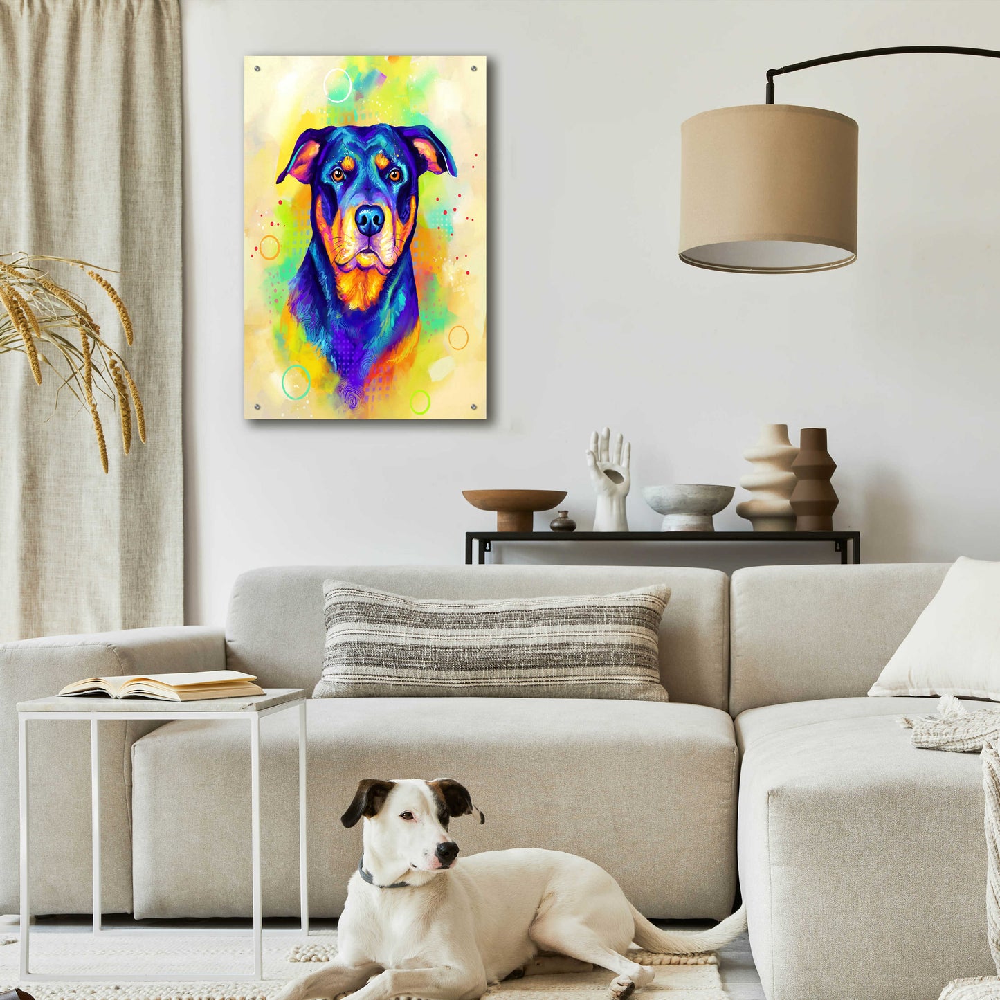 Epic Art 'Pop Art Rottweiler' by Furbaby Affiliates, Acrylic Glass Wall Art,24x36