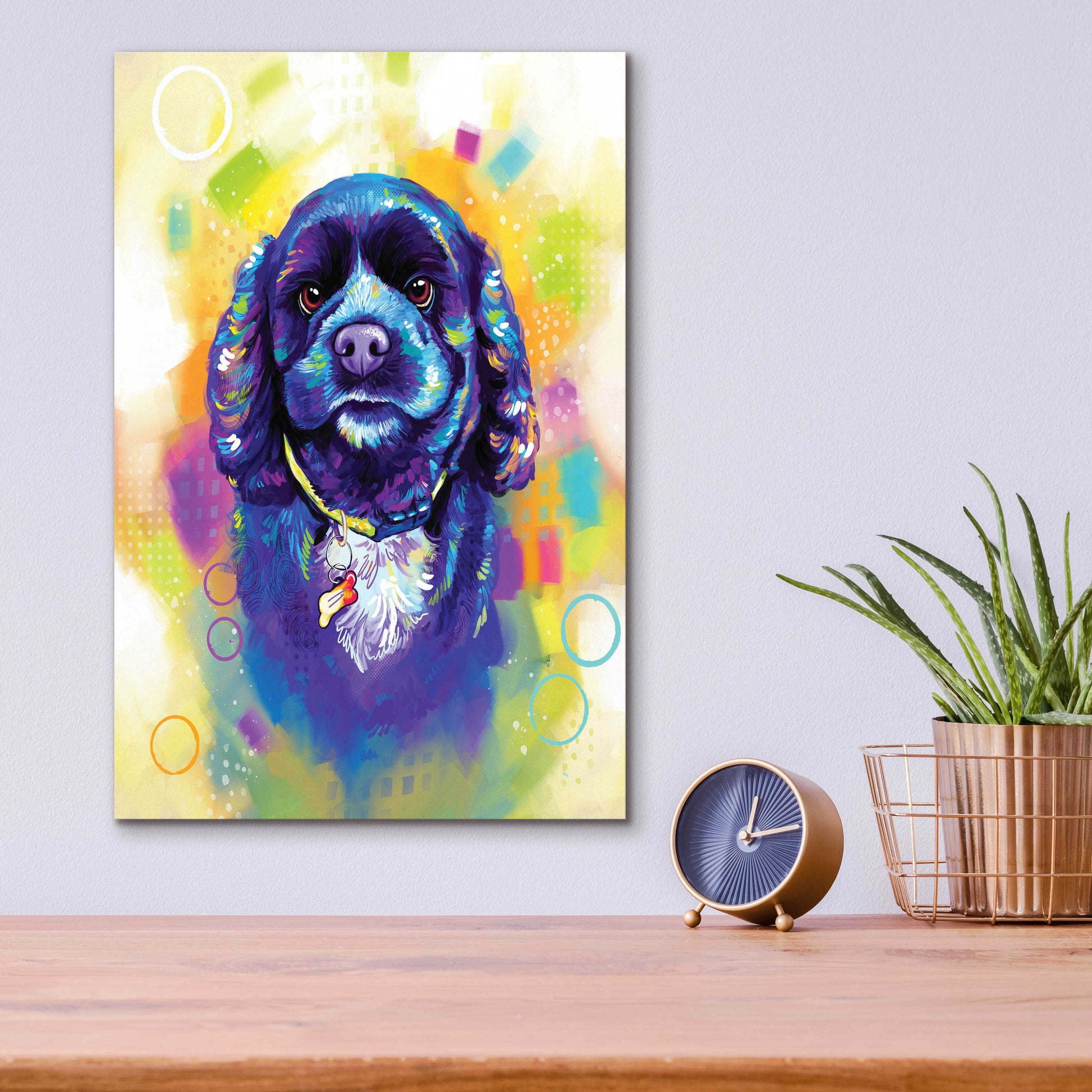 Epic Art 'Pop Art Cocker Spaniel' by Furbaby Affiliates, Acrylic Glass Wall Art,12x16