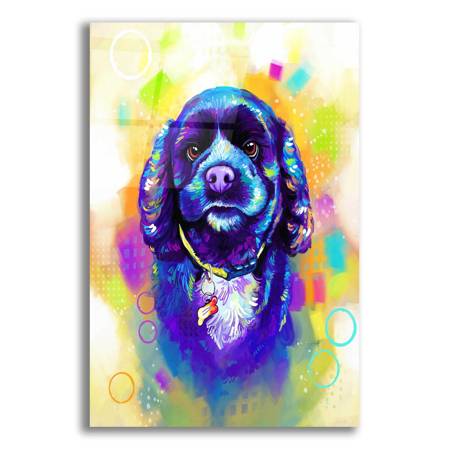 Epic Art 'Pop Art Cocker Spaniel' by Furbaby Affiliates, Acrylic Glass Wall Art,12x16