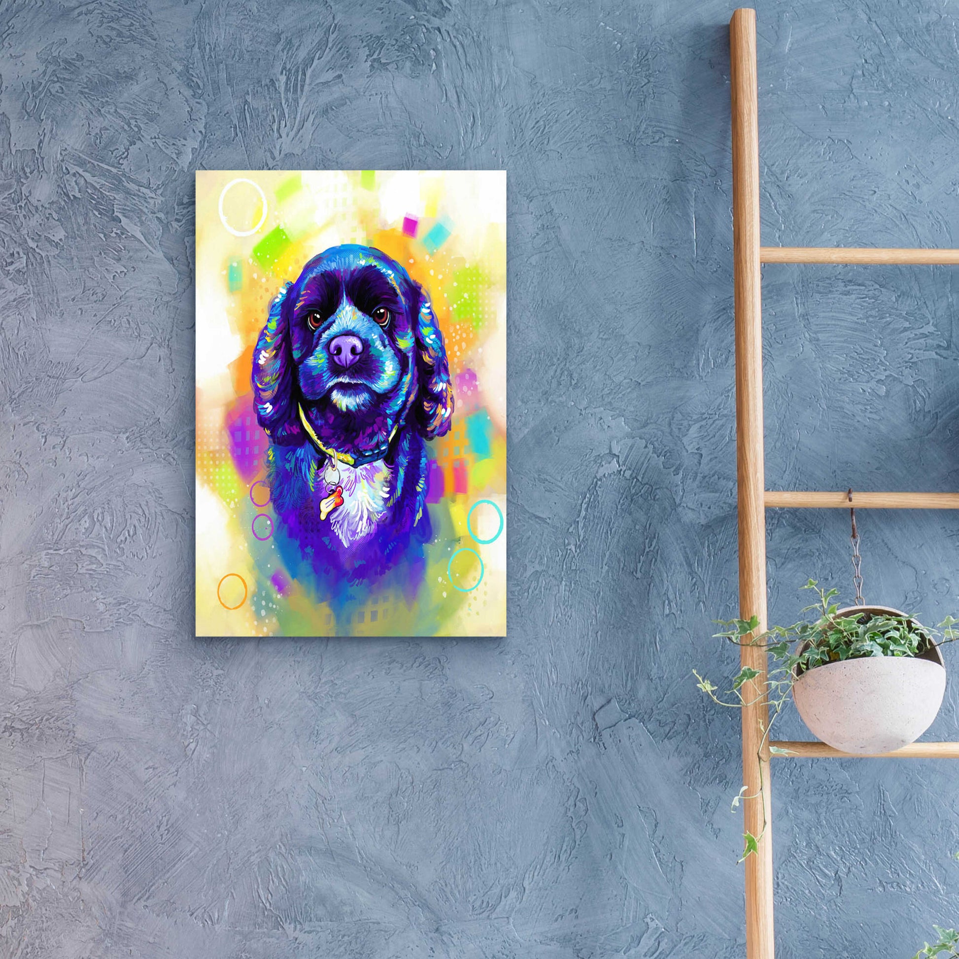 Epic Art 'Pop Art Cocker Spaniel' by Furbaby Affiliates, Acrylic Glass Wall Art,16x24