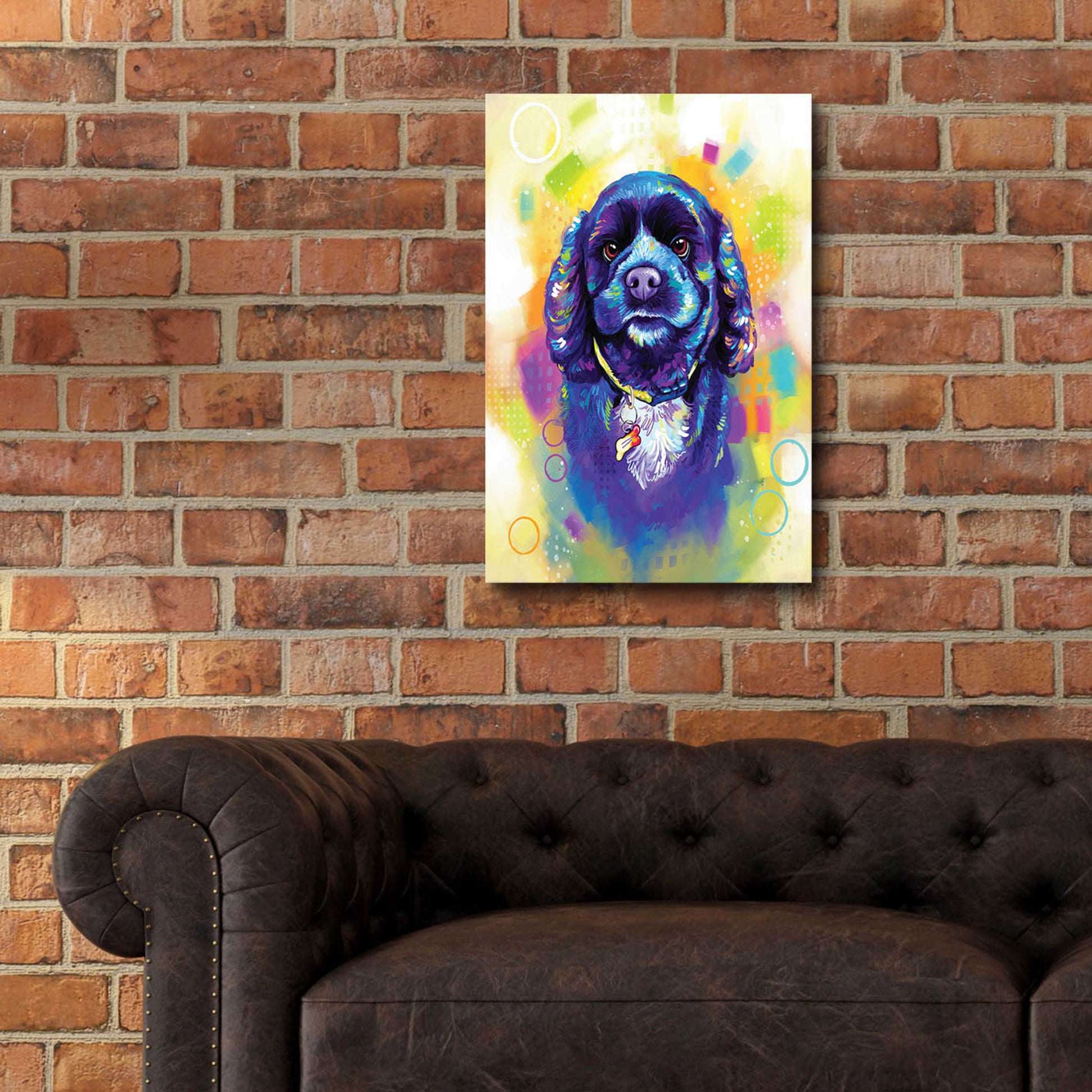 Epic Art 'Pop Art Cocker Spaniel' by Furbaby Affiliates, Acrylic Glass Wall Art,16x24