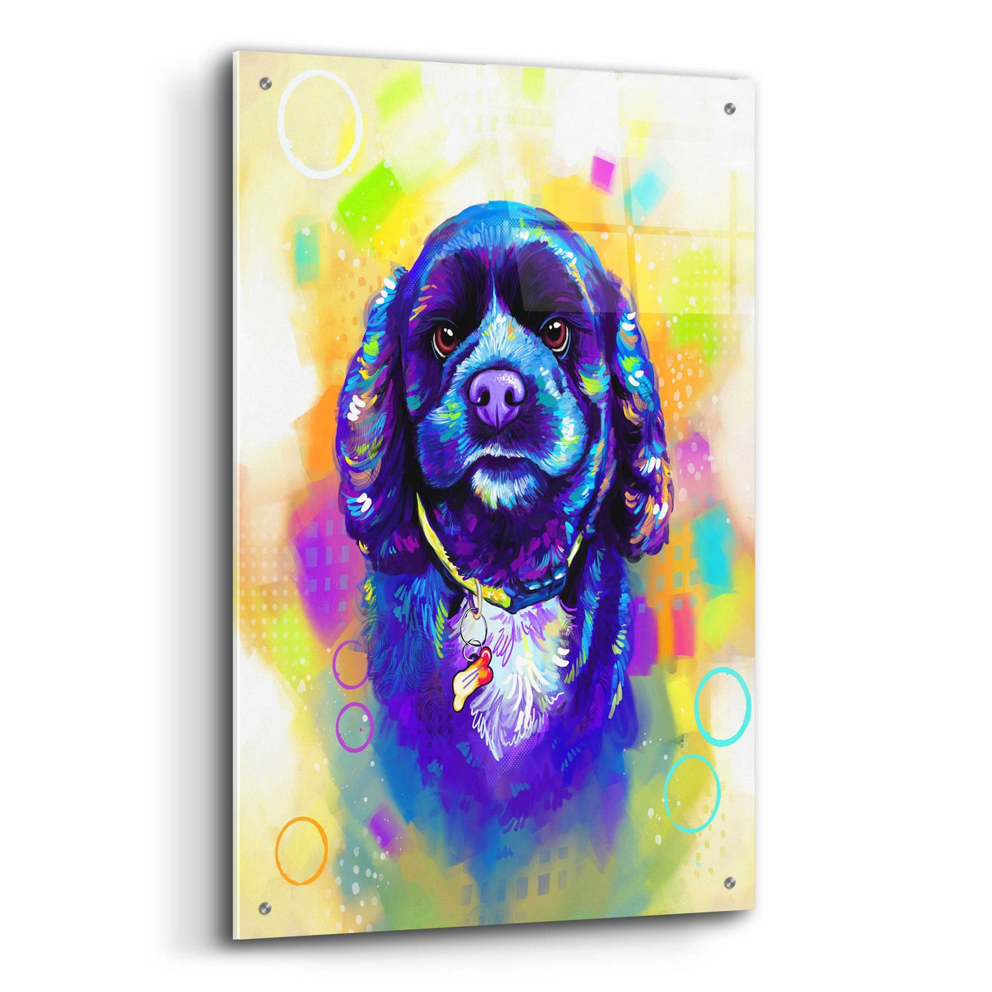 Epic Art 'Pop Art Cocker Spaniel' by Furbaby Affiliates, Acrylic Glass Wall Art,24x36