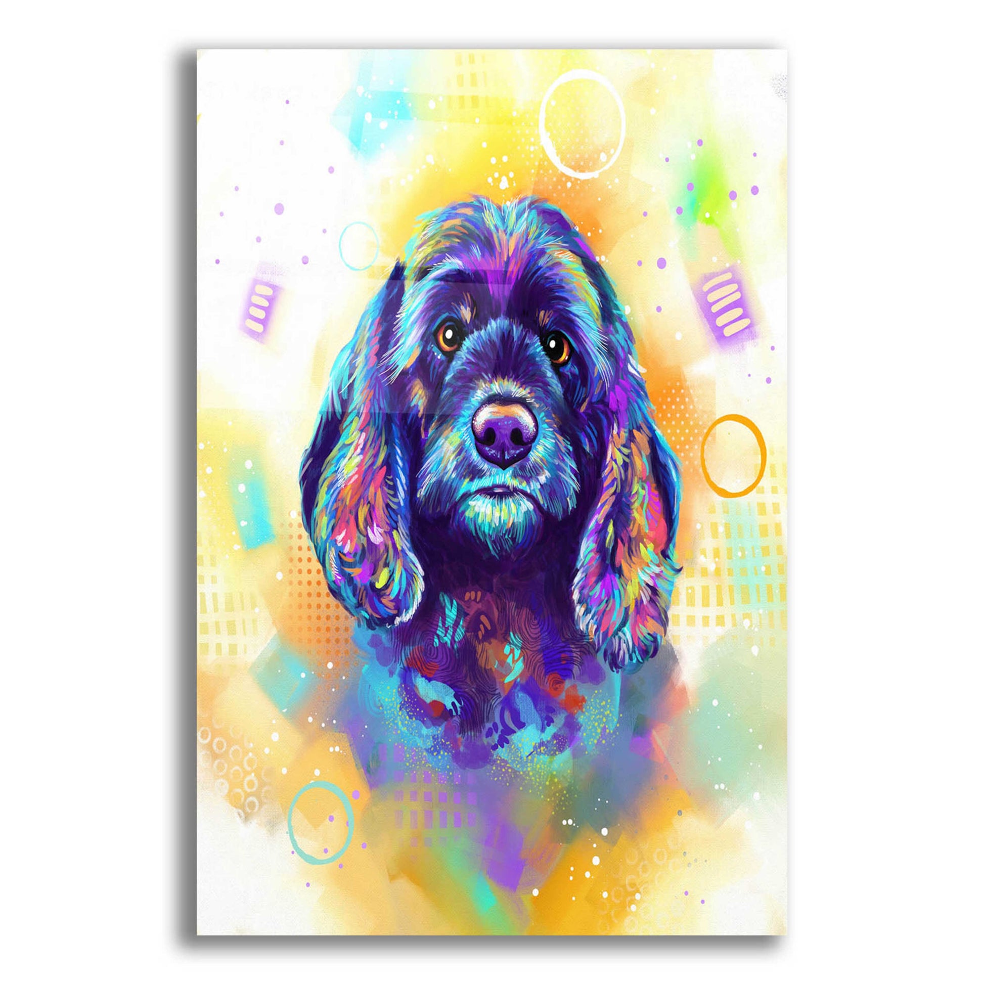 Epic Art 'Pop Art Cocker Spaniel 2' by Furbaby Affiliates, Acrylic Glass Wall Art,12x16