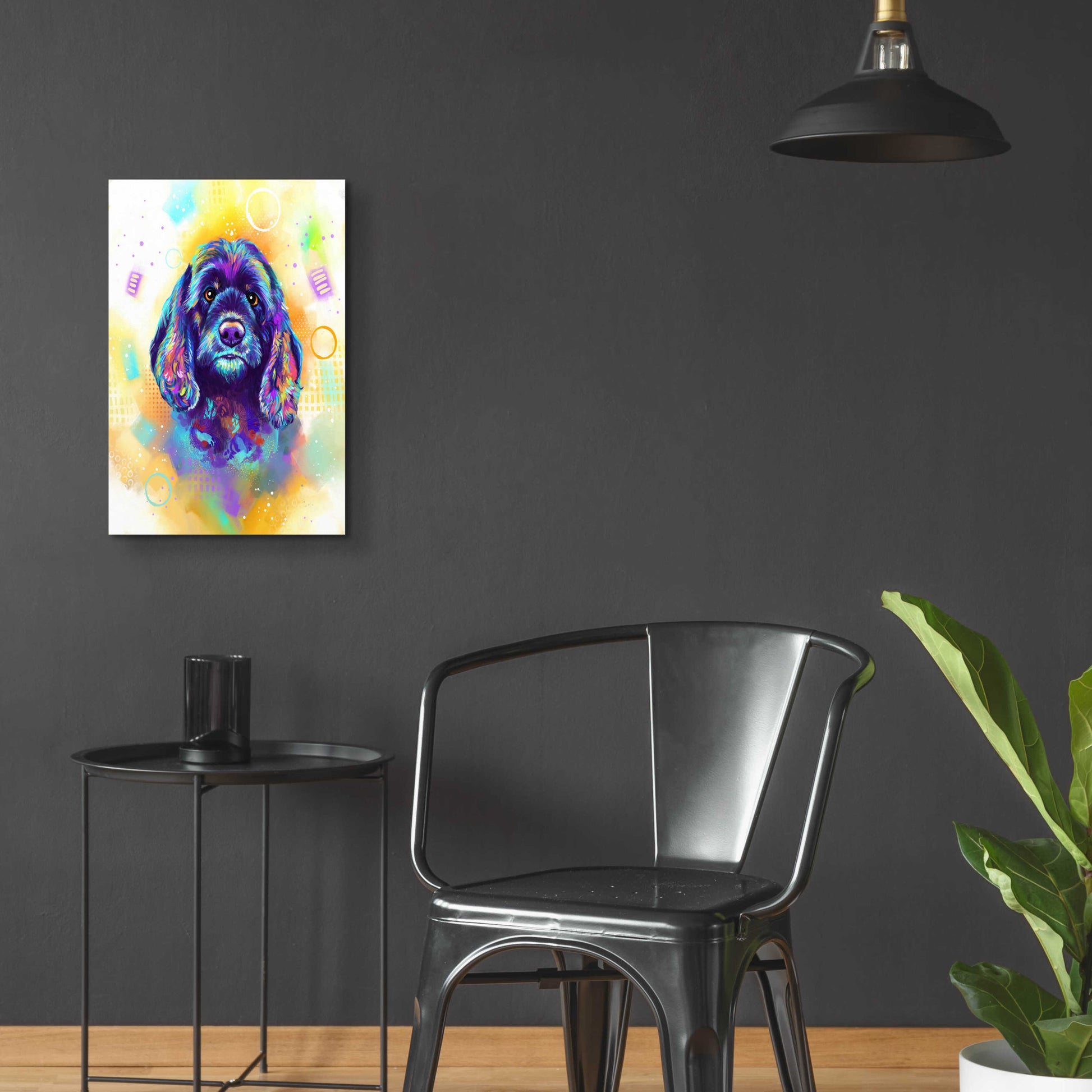 Epic Art 'Pop Art Cocker Spaniel 2' by Furbaby Affiliates, Acrylic Glass Wall Art,16x24