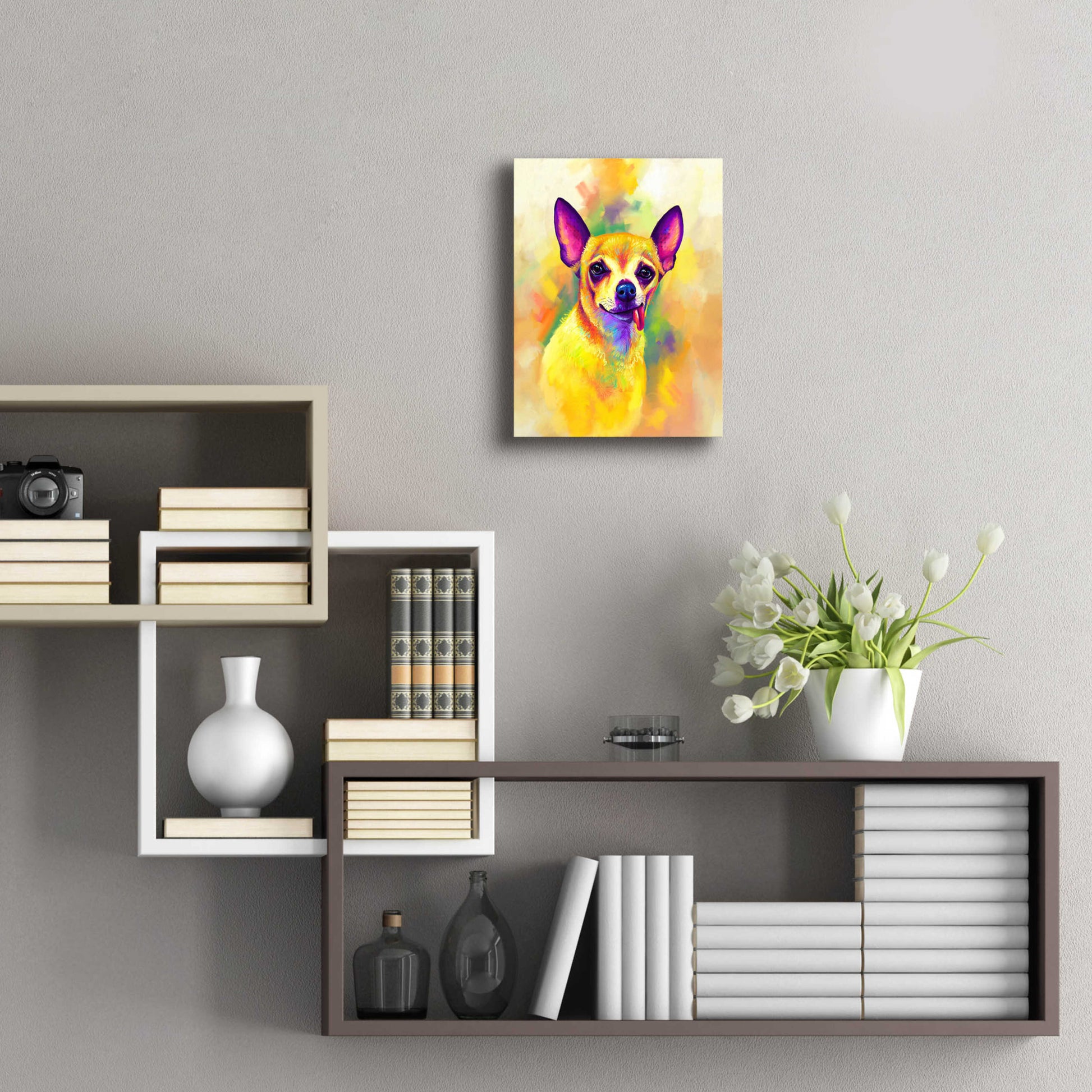 Epic Art 'Pop Art Chihuahua' by Furbaby Affiliates, Acrylic Glass Wall Art,12x16