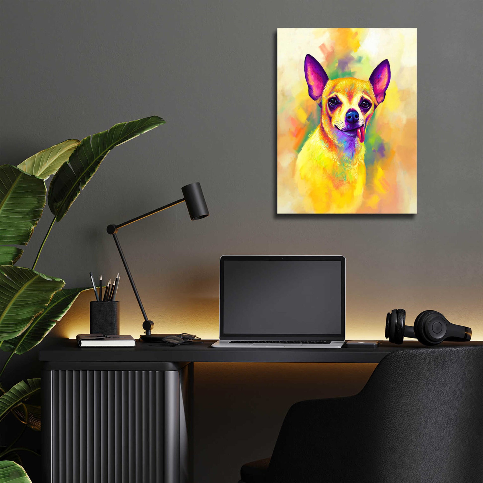 Epic Art 'Pop Art Chihuahua' by Furbaby Affiliates, Acrylic Glass Wall Art,12x16