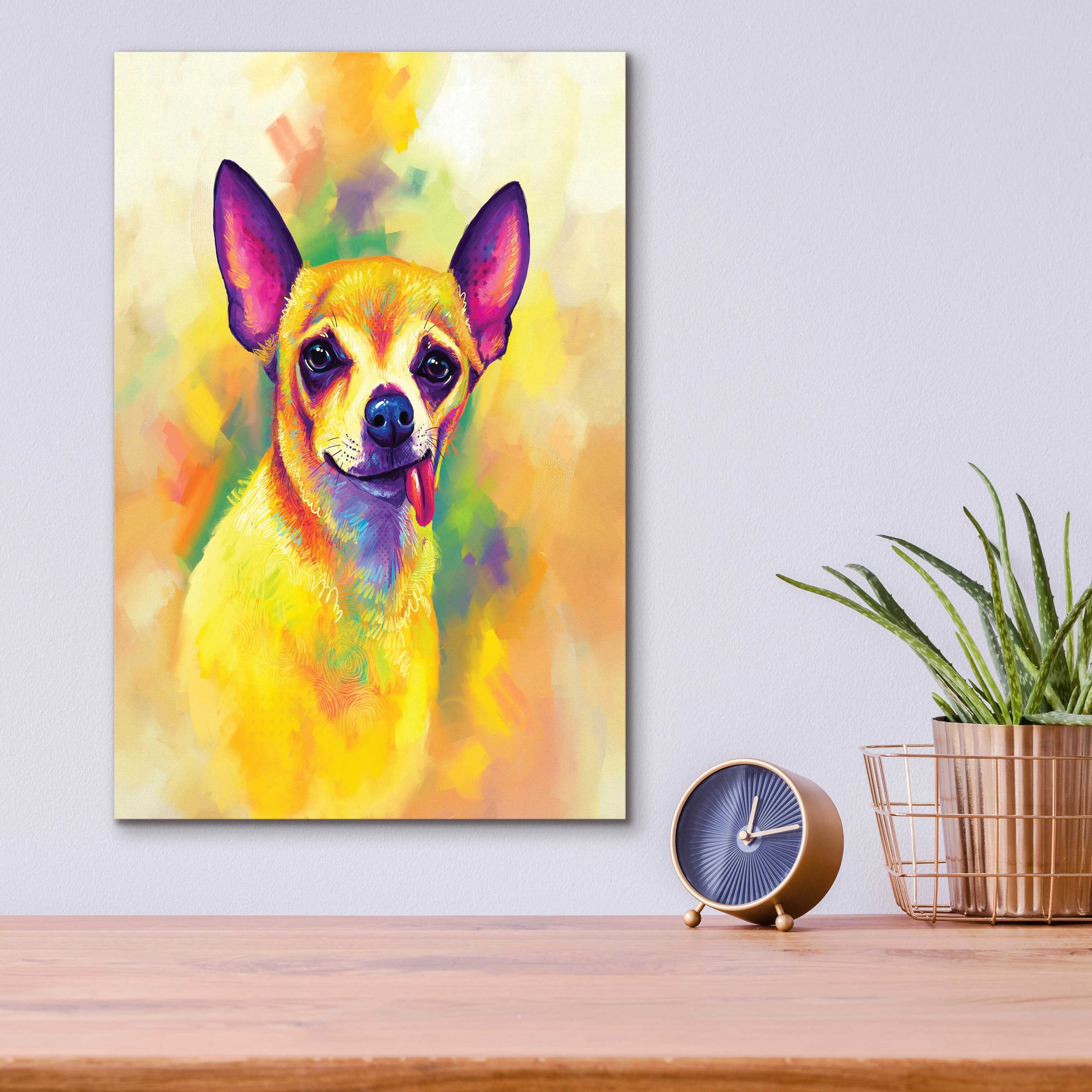 Epic Art 'Pop Art Chihuahua' by Furbaby Affiliates, Acrylic Glass Wall Art,12x16