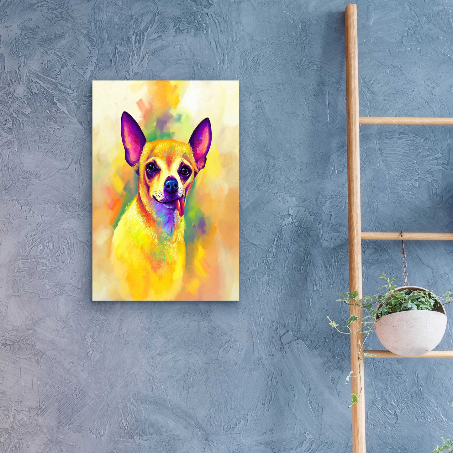 Epic Art 'Pop Art Chihuahua' by Furbaby Affiliates, Acrylic Glass Wall Art,16x24