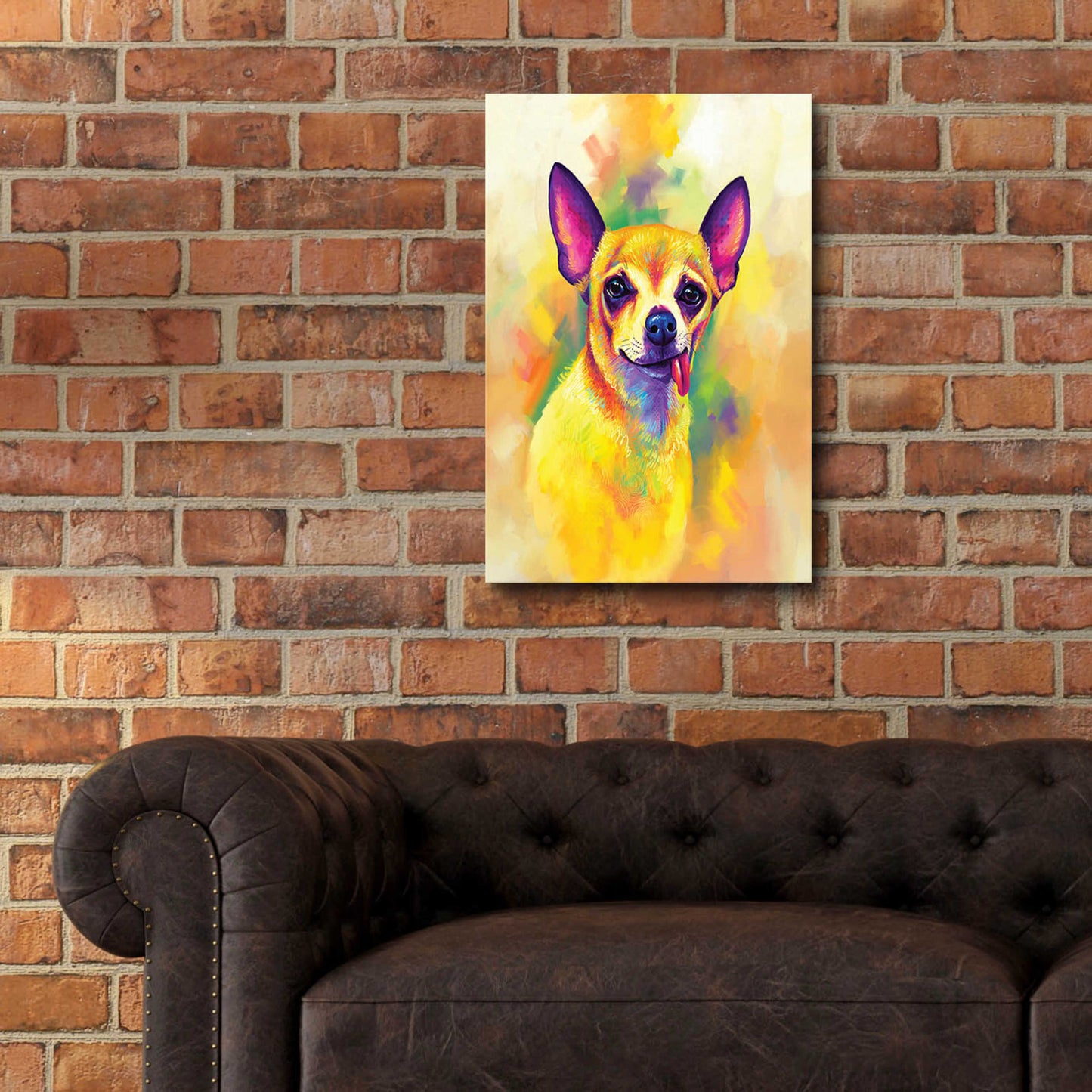 Epic Art 'Pop Art Chihuahua' by Furbaby Affiliates, Acrylic Glass Wall Art,16x24