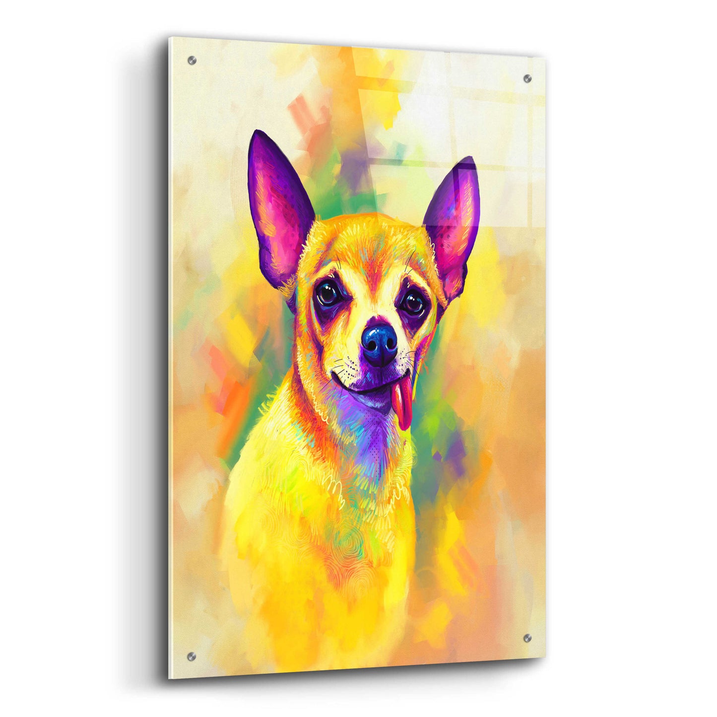 Epic Art 'Pop Art Chihuahua' by Furbaby Affiliates, Acrylic Glass Wall Art,24x36