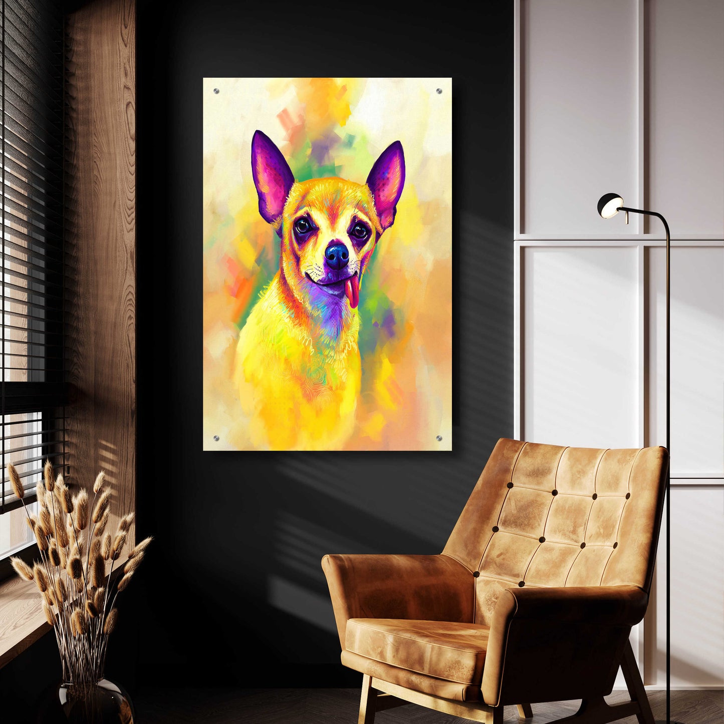 Epic Art 'Pop Art Chihuahua' by Furbaby Affiliates, Acrylic Glass Wall Art,24x36