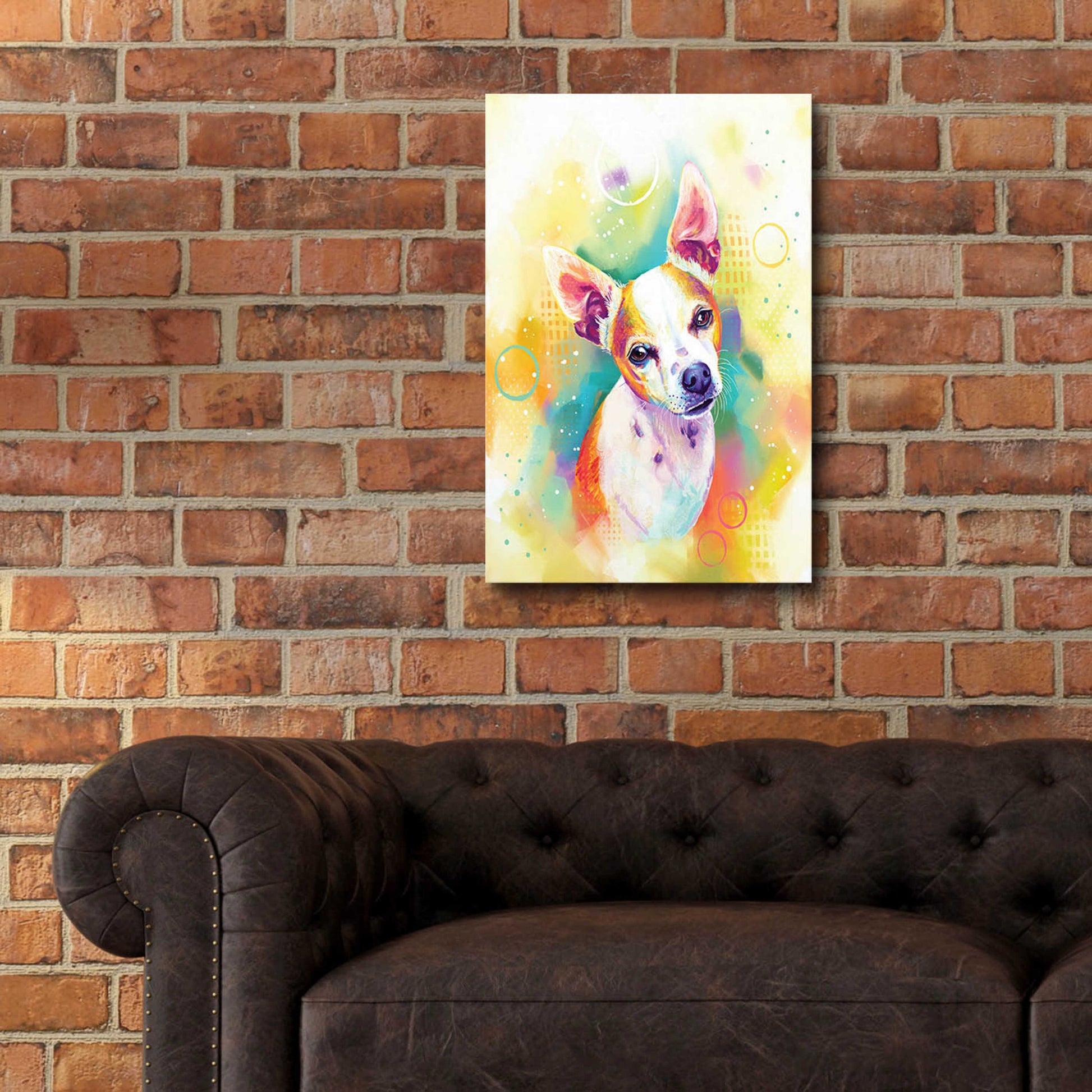 Epic Art 'Pop Art Chihuahua 3' by Furbaby Affiliates, Acrylic Glass Wall Art,16x24