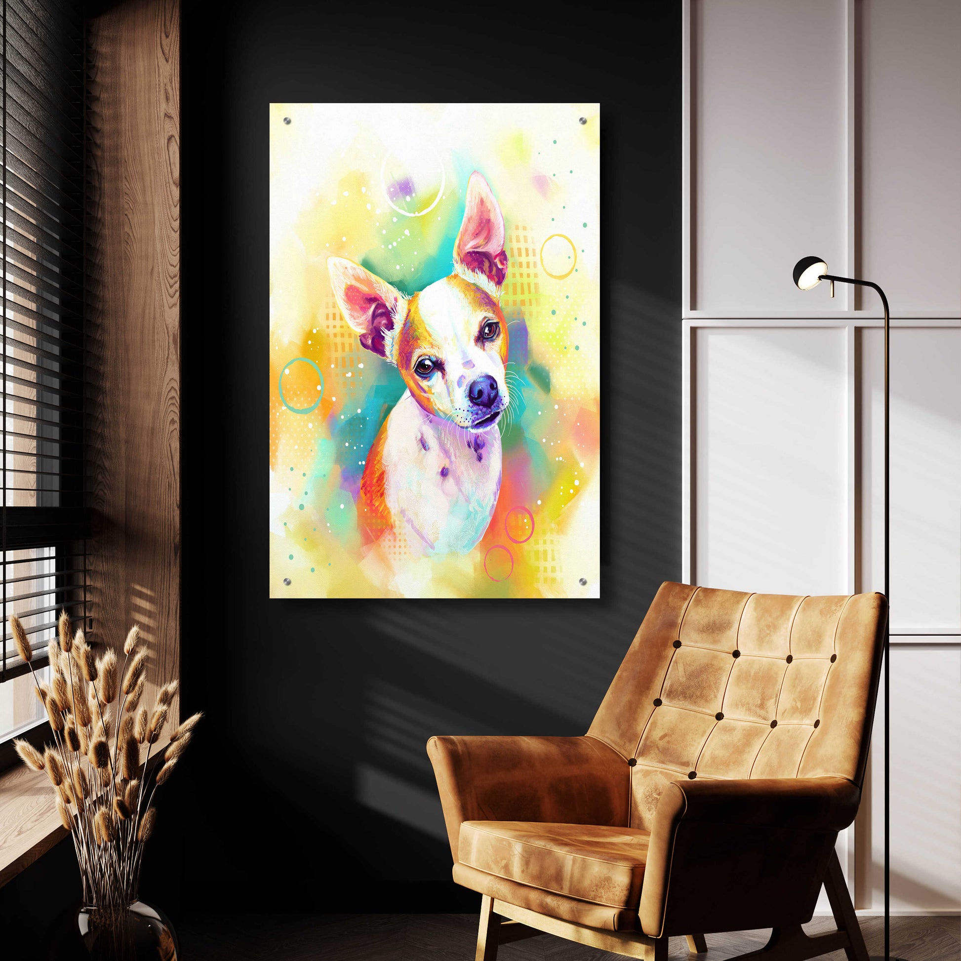 Epic Art 'Pop Art Chihuahua 3' by Furbaby Affiliates, Acrylic Glass Wall Art,24x36