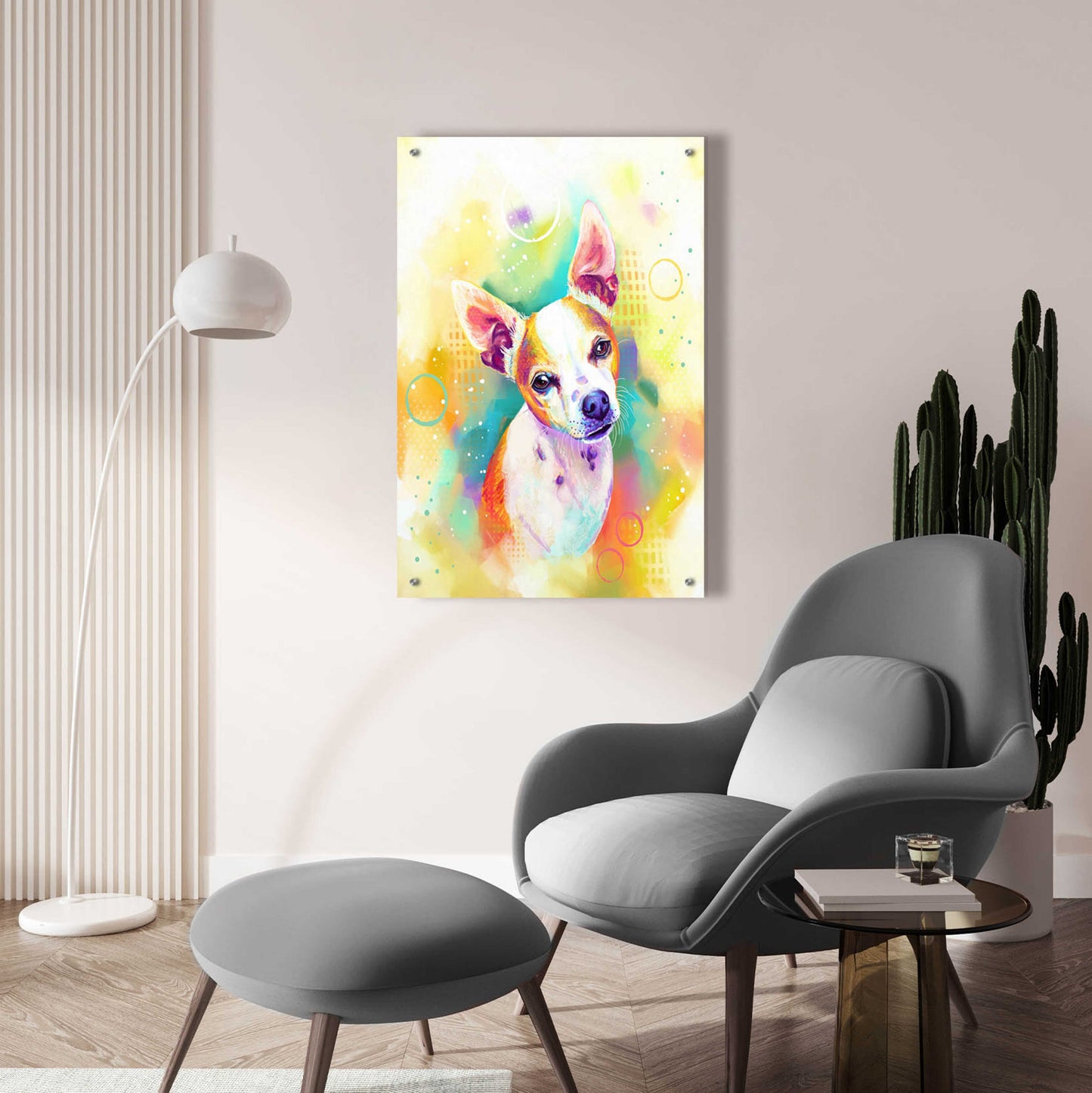 Epic Art 'Pop Art Chihuahua 3' by Furbaby Affiliates, Acrylic Glass Wall Art,24x36