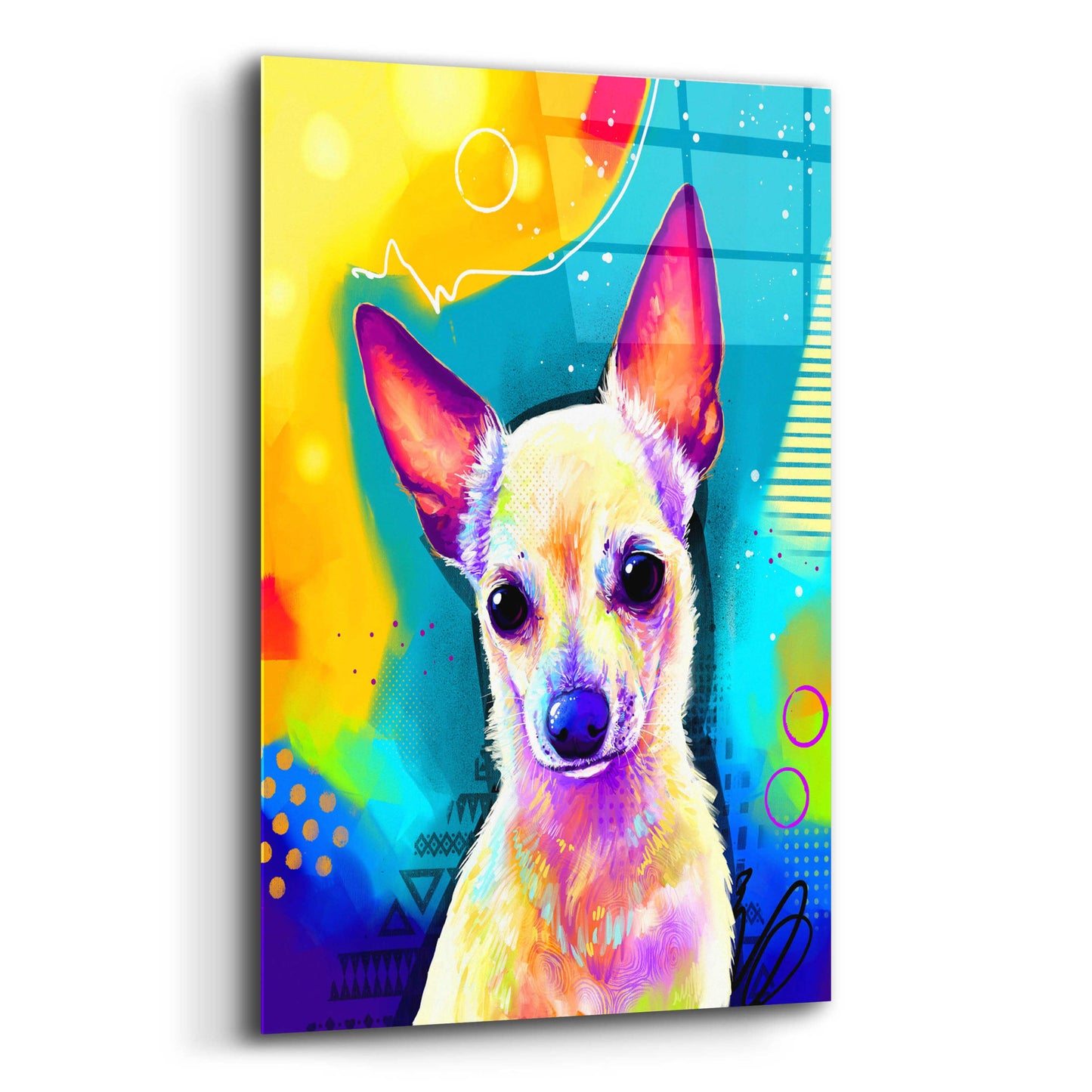 Epic Art 'Pop Art Chihuahua 2' by Furbaby Affiliates, Acrylic Glass Wall Art,12x16