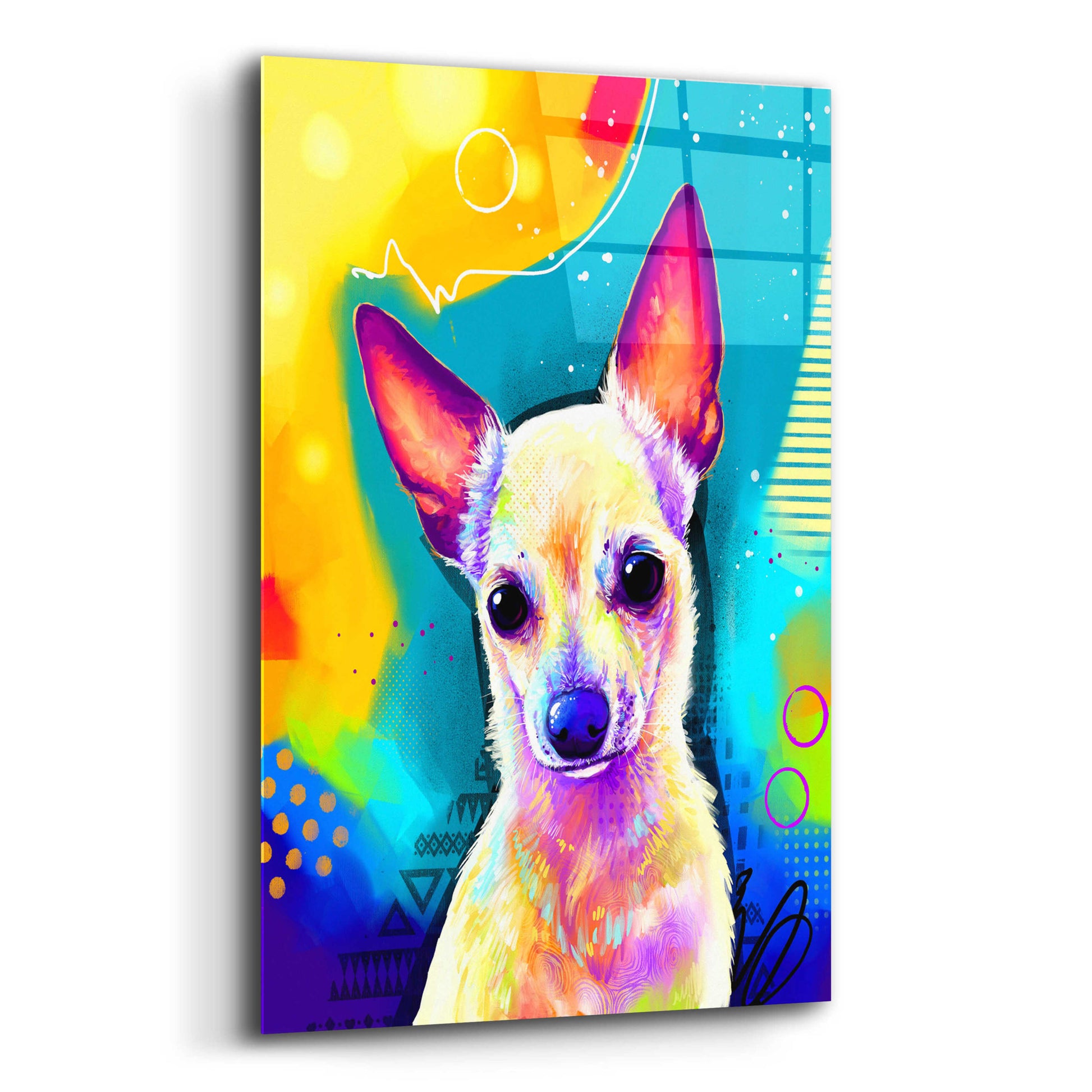 Epic Art 'Pop Art Chihuahua 2' by Furbaby Affiliates, Acrylic Glass Wall Art,12x16