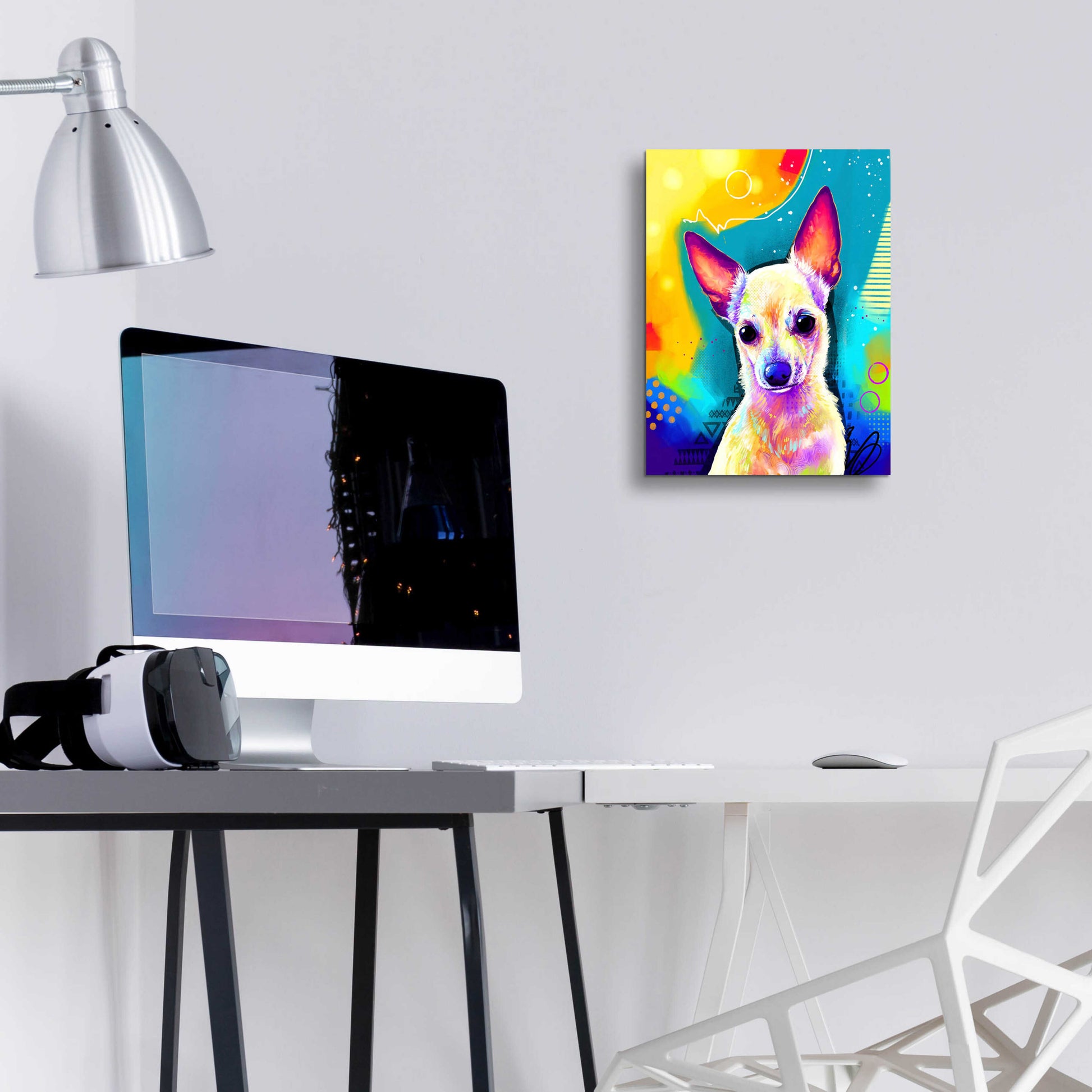 Epic Art 'Pop Art Chihuahua 2' by Furbaby Affiliates, Acrylic Glass Wall Art,12x16