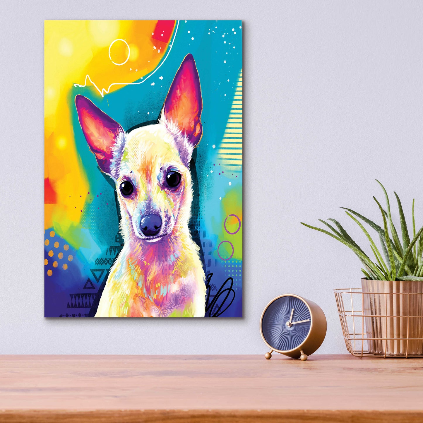 Epic Art 'Pop Art Chihuahua 2' by Furbaby Affiliates, Acrylic Glass Wall Art,12x16