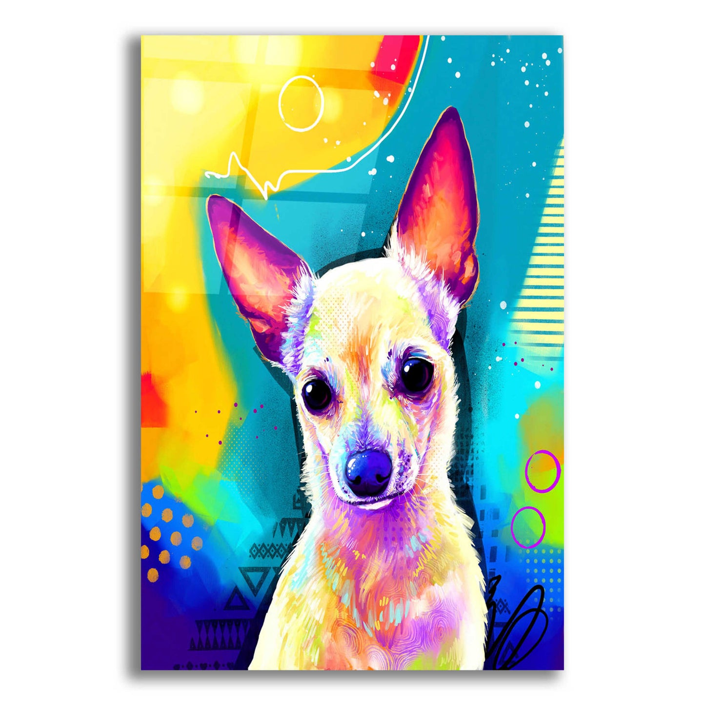 Epic Art 'Pop Art Chihuahua 2' by Furbaby Affiliates, Acrylic Glass Wall Art,12x16