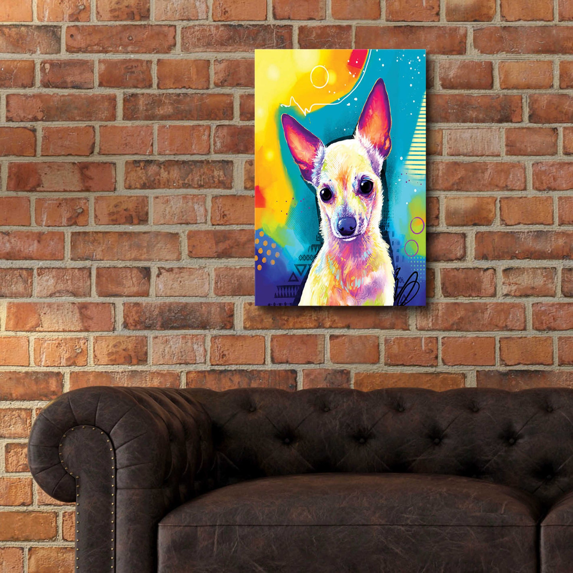 Epic Art 'Pop Art Chihuahua 2' by Furbaby Affiliates, Acrylic Glass Wall Art,16x24