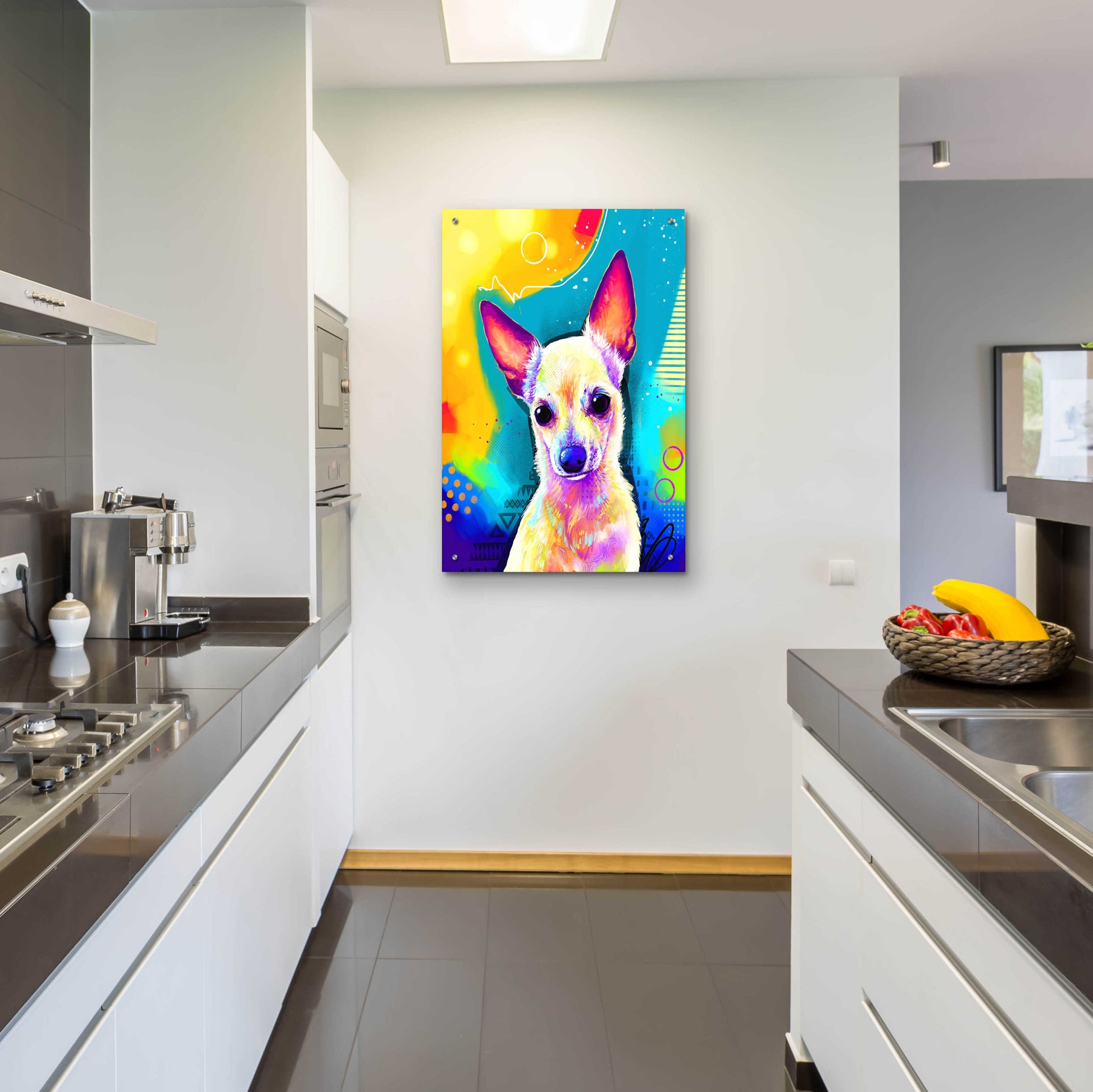 Epic Art 'Pop Art Chihuahua 2' by Furbaby Affiliates, Acrylic Glass Wall Art,24x36