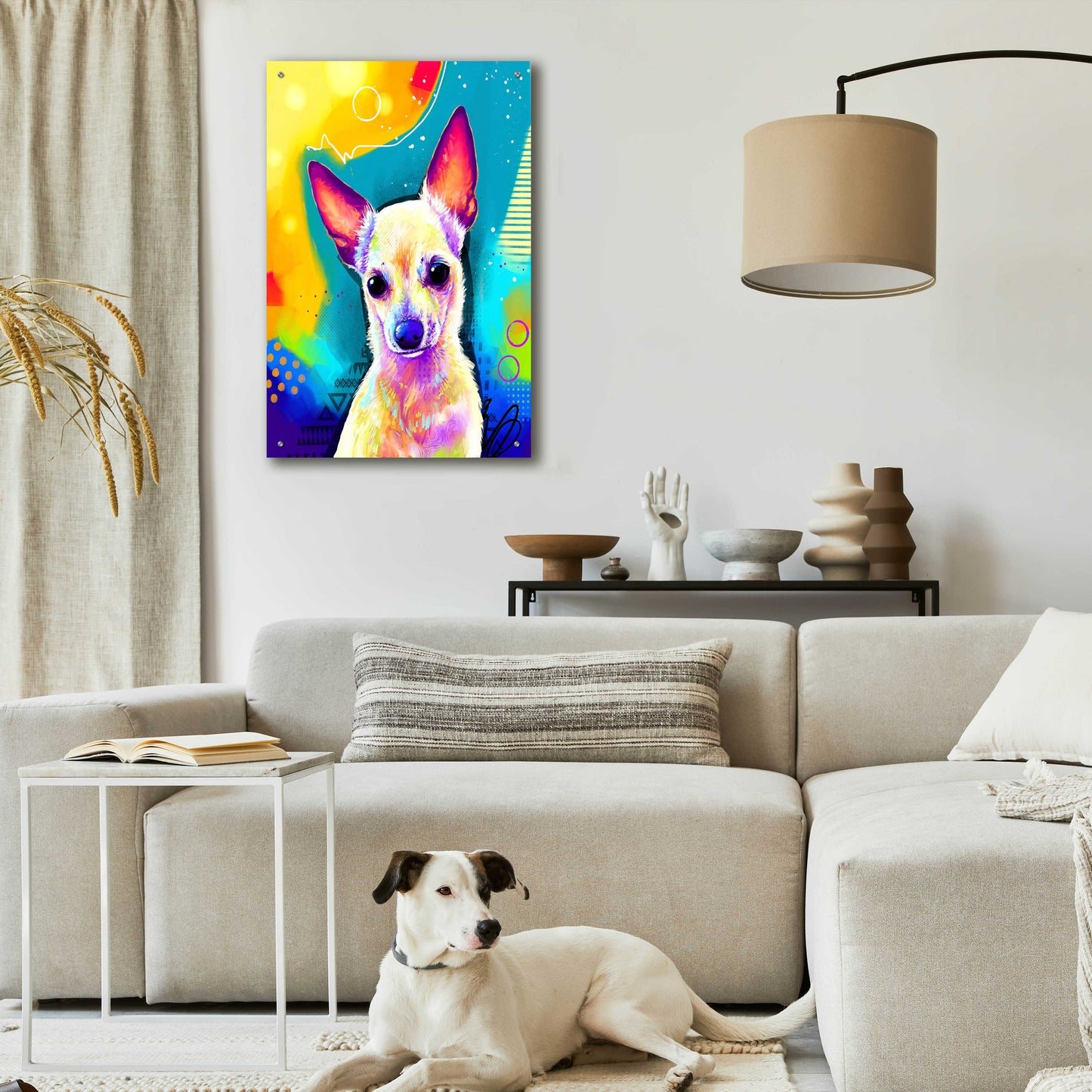 Epic Art 'Pop Art Chihuahua 2' by Furbaby Affiliates, Acrylic Glass Wall Art,24x36