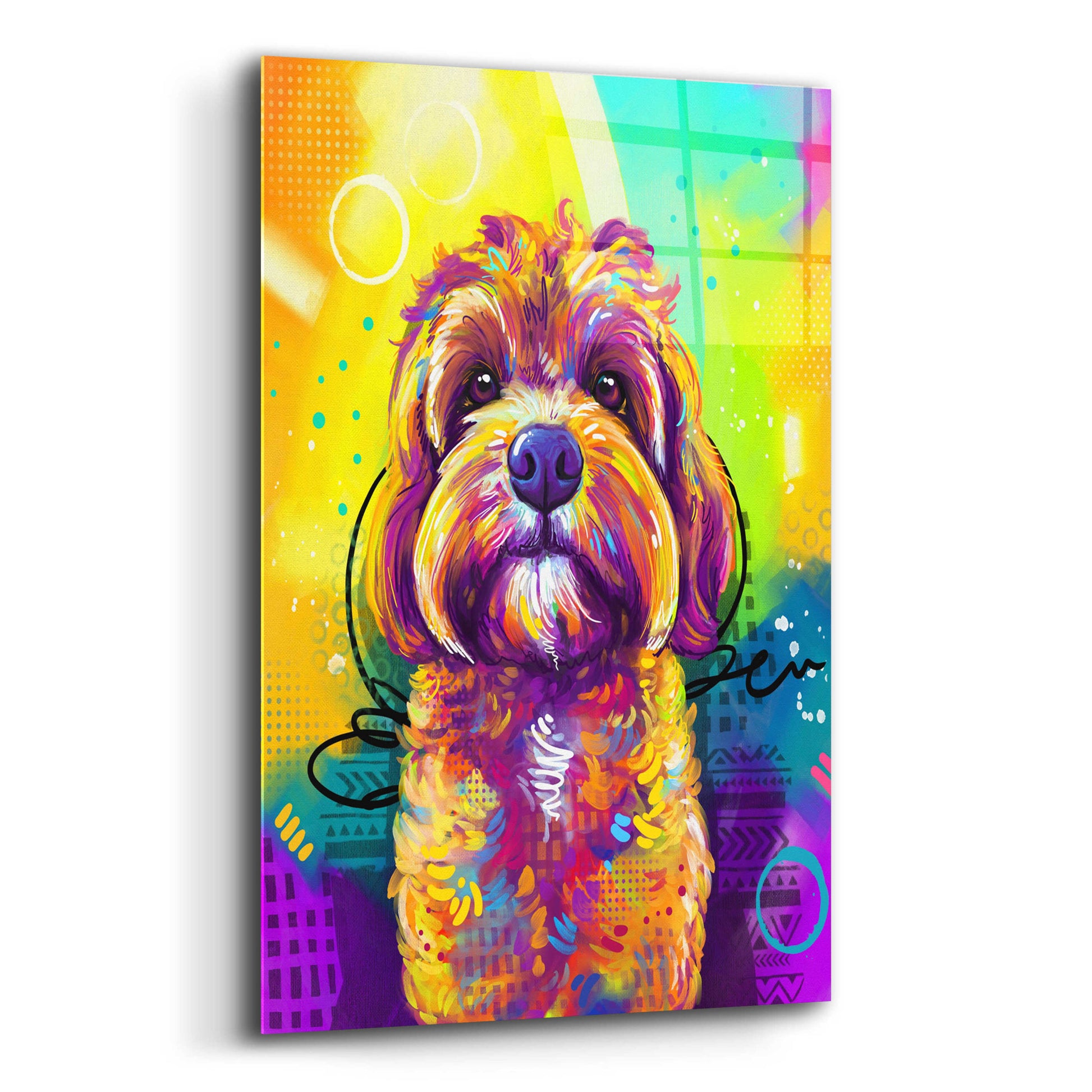 Epic Art 'Pop Art Cavipoo' by Furbaby Affiliates, Acrylic Glass Wall Art,12x16