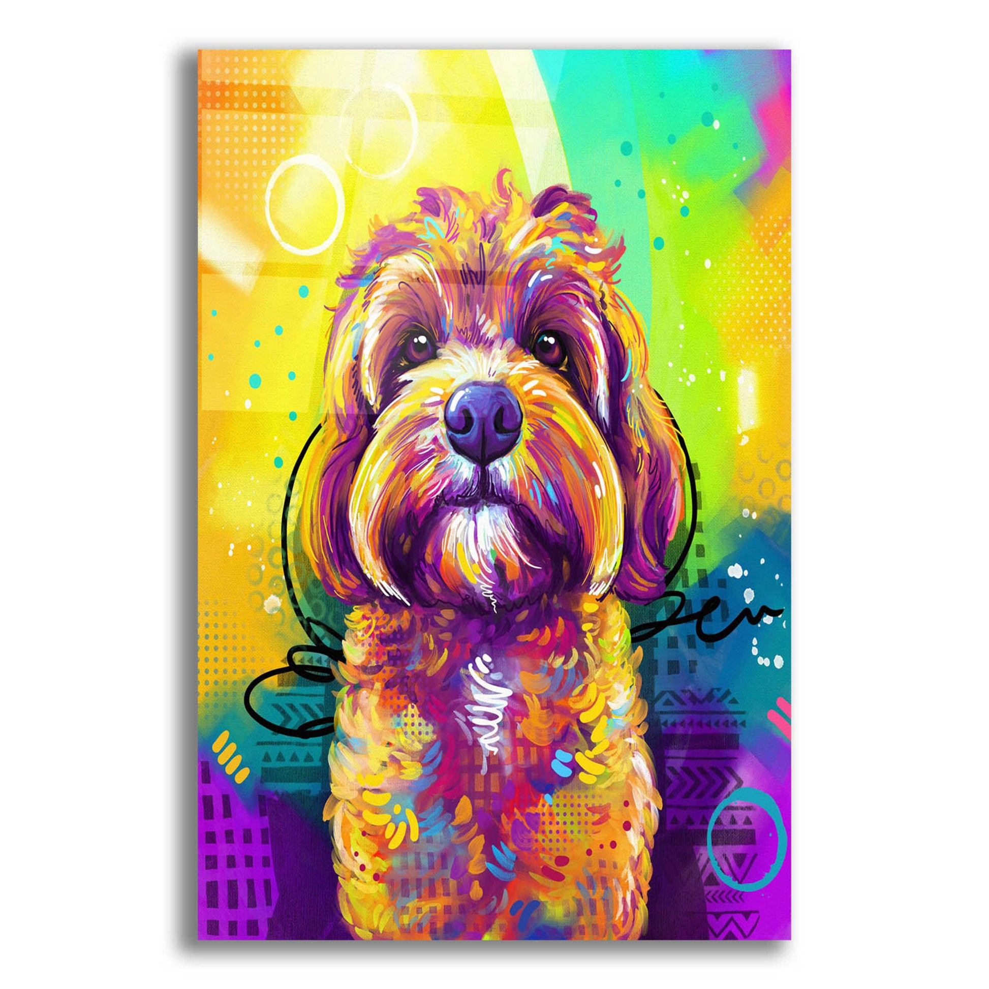 Epic Art 'Pop Art Cavipoo' by Furbaby Affiliates, Acrylic Glass Wall Art,12x16