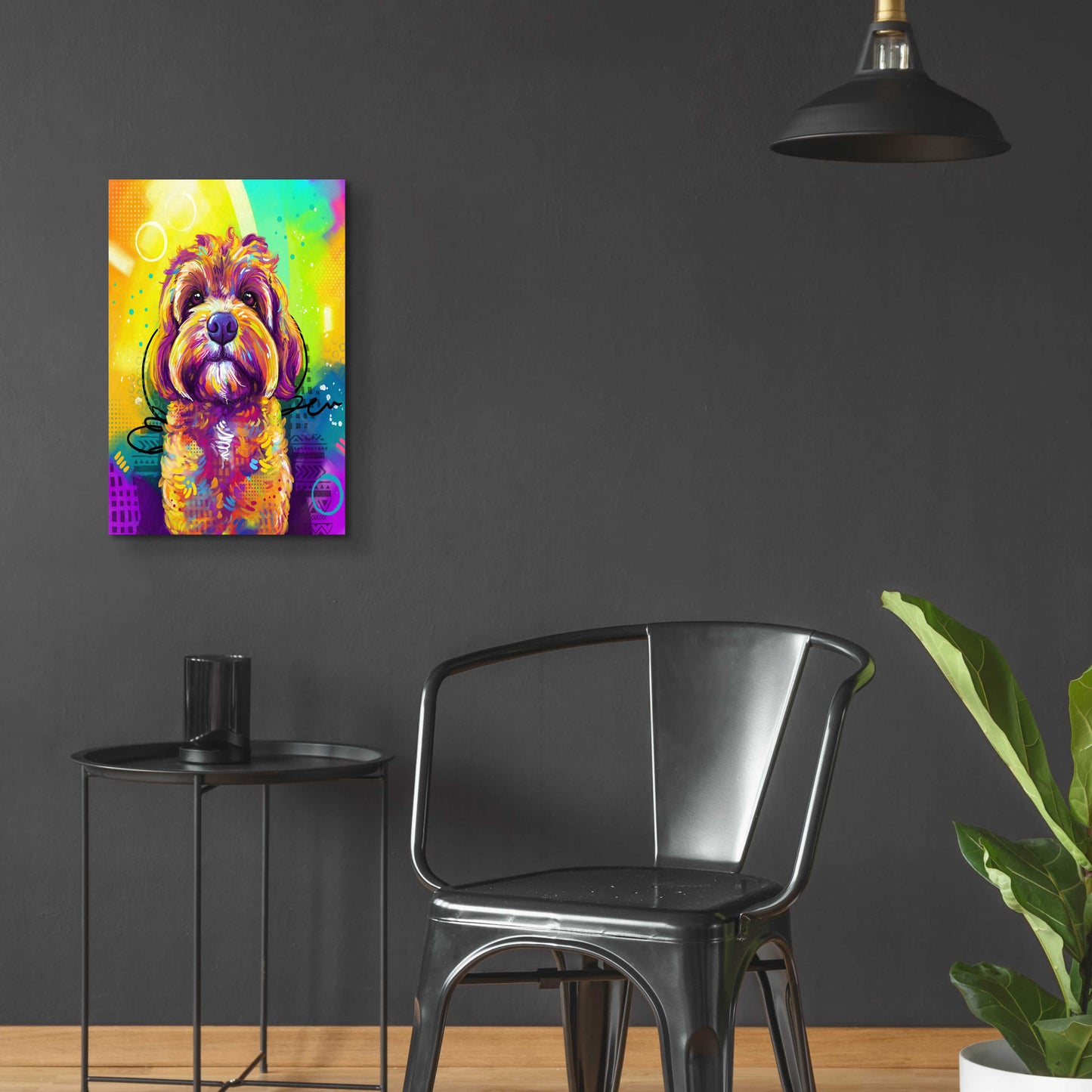 Epic Art 'Pop Art Cavipoo' by Furbaby Affiliates, Acrylic Glass Wall Art,16x24