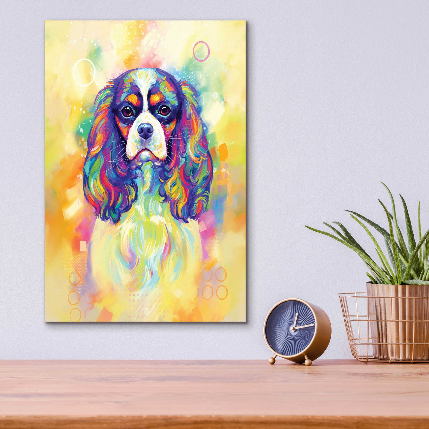 Epic Art 'Pop Art Cavalier King Charles Spaniel' by Furbaby Affiliates, Acrylic Glass Wall Art,12x16