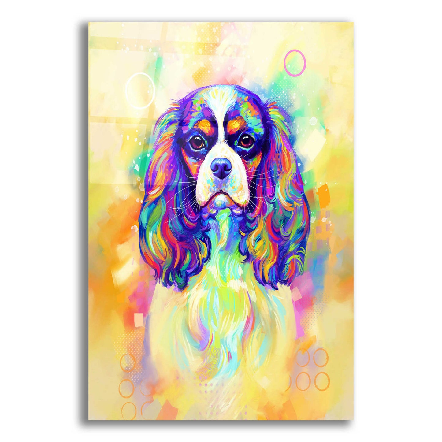 Epic Art 'Pop Art Cavalier King Charles Spaniel' by Furbaby Affiliates, Acrylic Glass Wall Art,12x16