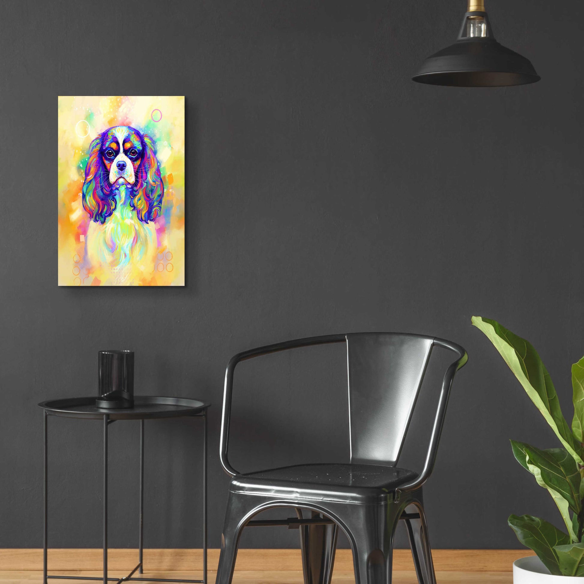 Epic Art 'Pop Art Cavalier King Charles Spaniel' by Furbaby Affiliates, Acrylic Glass Wall Art,16x24