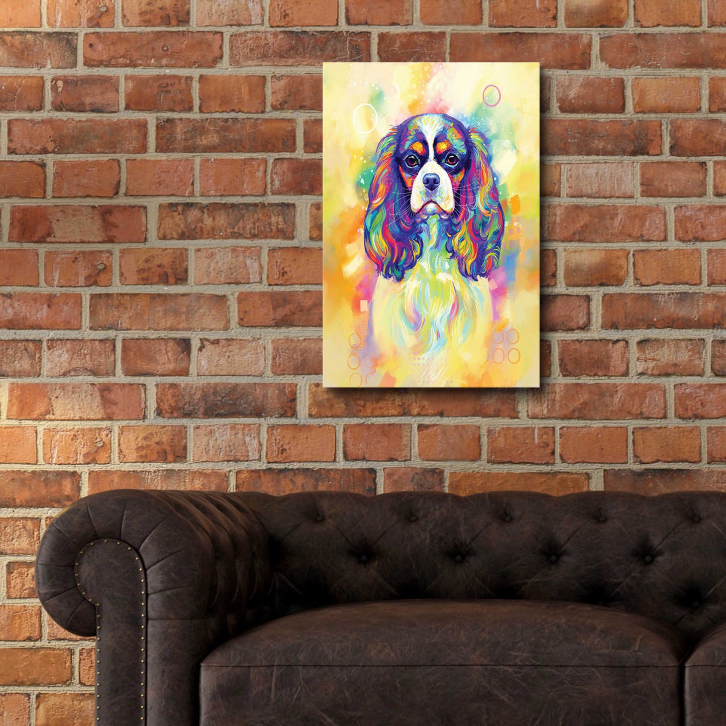 Epic Art 'Pop Art Cavalier King Charles Spaniel' by Furbaby Affiliates, Acrylic Glass Wall Art,16x24